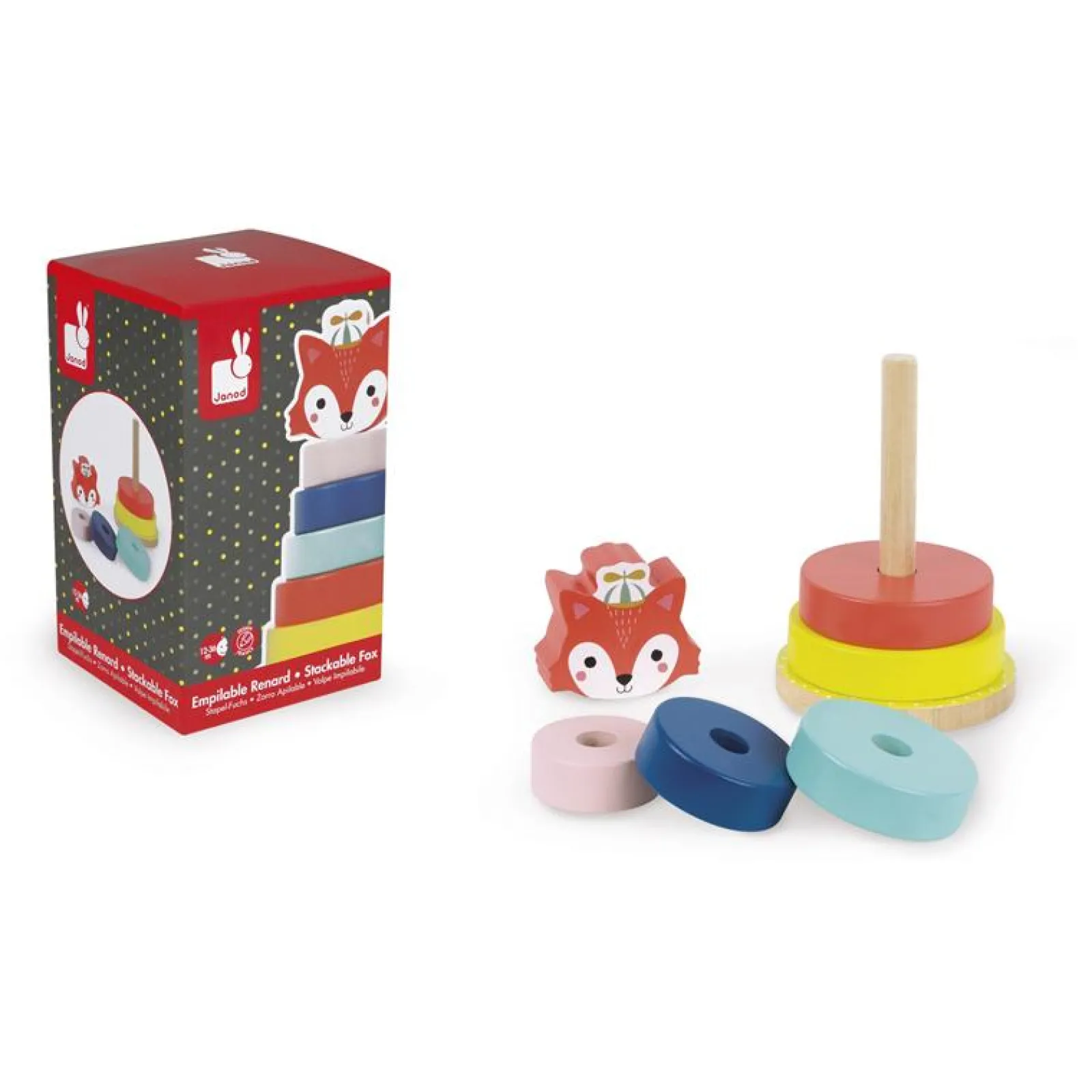 Little Helper Wooden Toys & Educational Toys | Baby Gifts | Activity & Educational Toys | Baby Forest Fox Stacker | Stacking and Nesting Toys