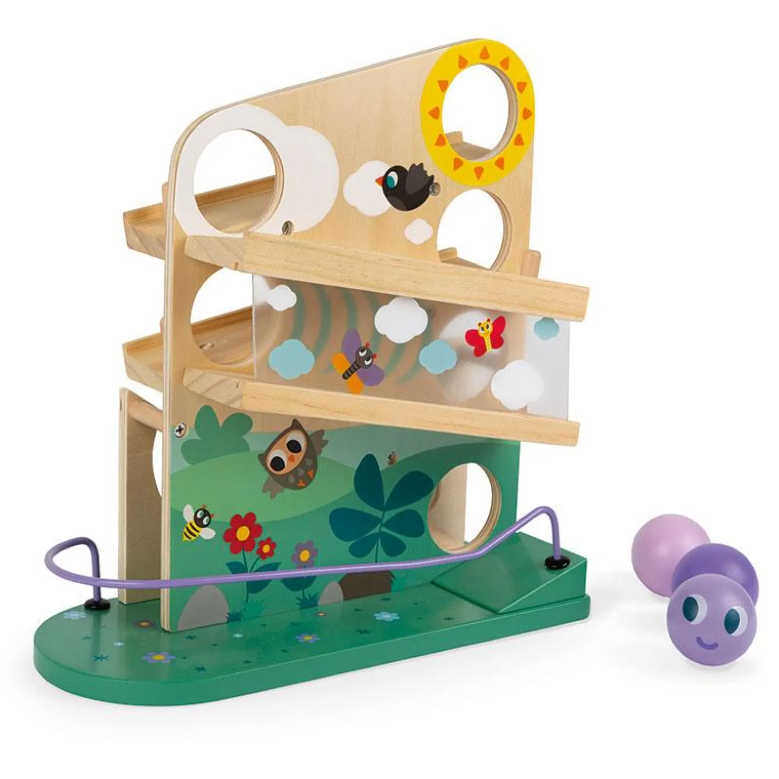 Little Helper Wooden Toys & Educational Toys | Montessori Toys & Products | Activity & Educational Toys | Caterpillar Ball Track | Wooden Toys