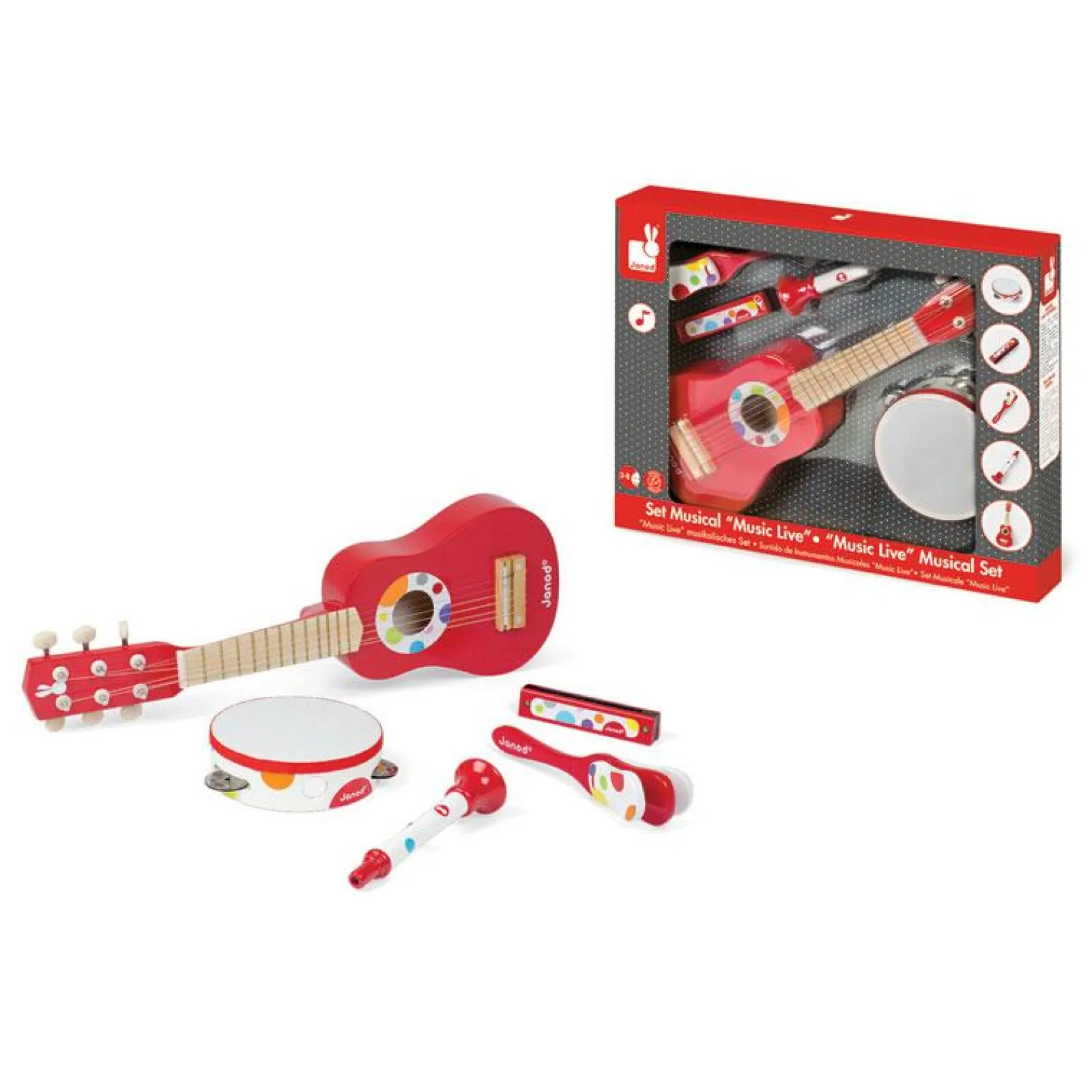 Little Helper Wooden Toys & Educational Toys | Baby Gifts | Activity & Educational Toys | Confetti Music Live Musical Set | Understanding Music