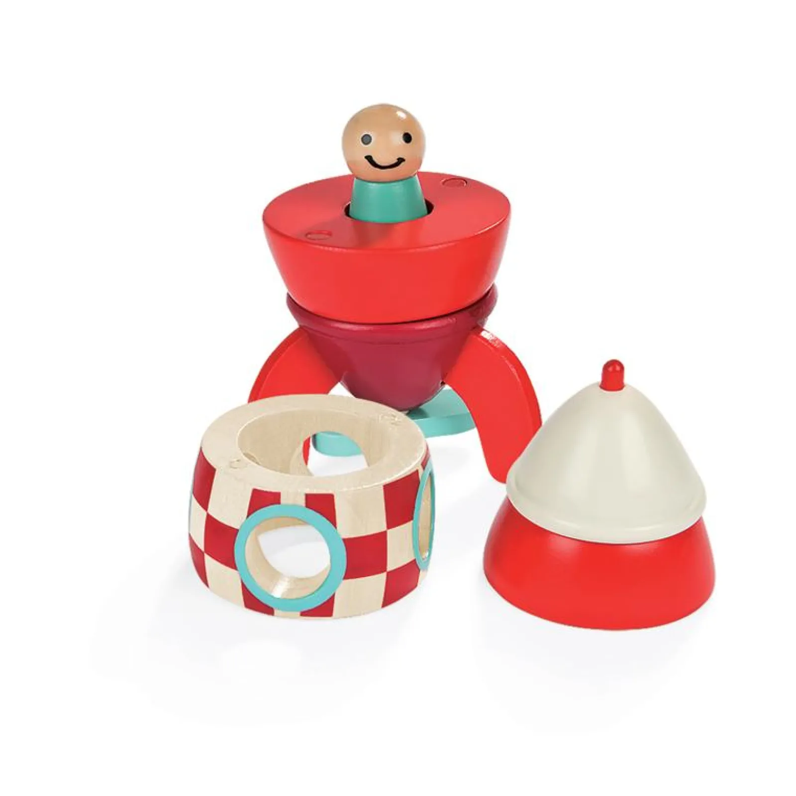 Little Helper Wooden Toys & Educational Toys | Montessori Toys & Products | Activity & Educational Toys | Small Magnetic Rocket | Construction Toys