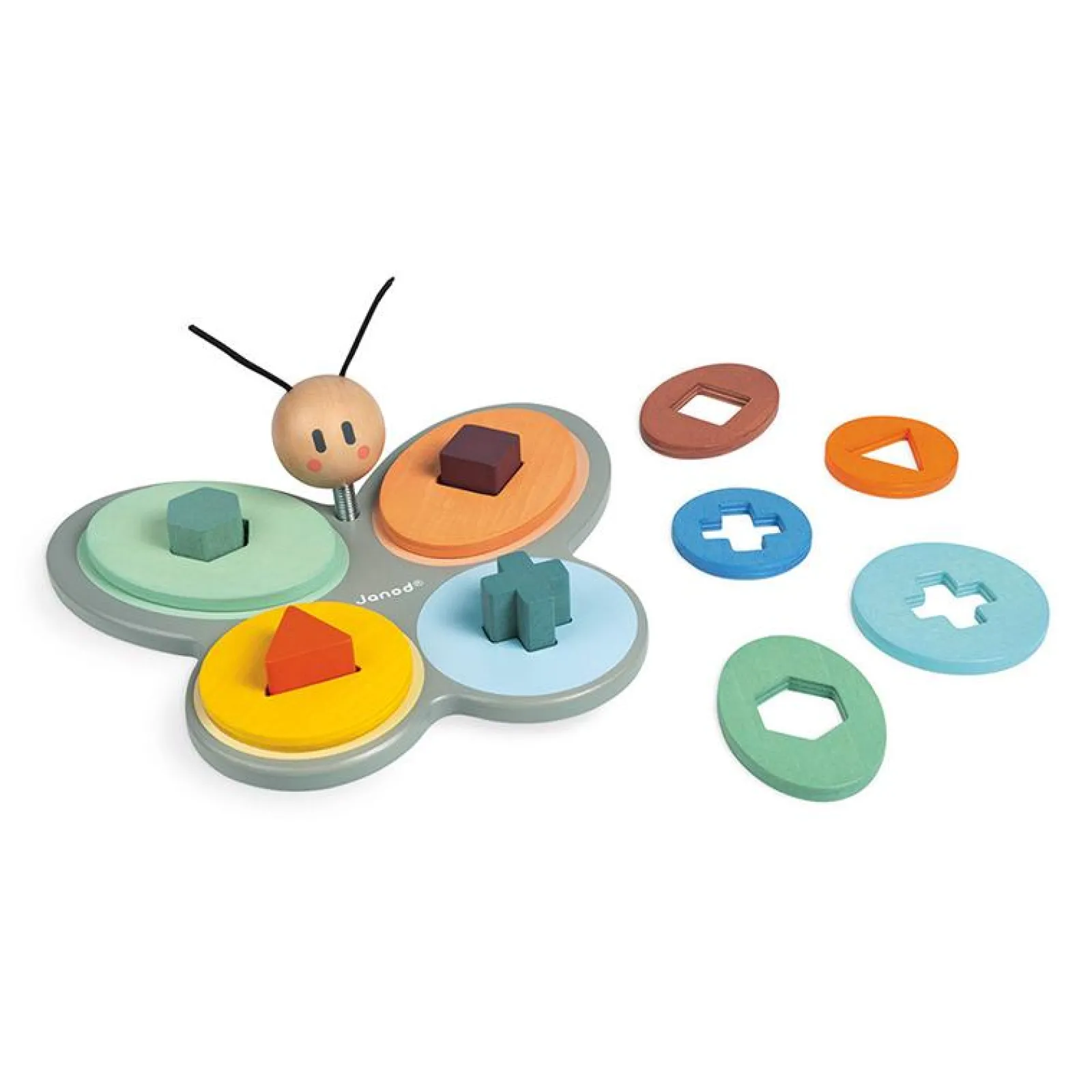Little Helper Wooden Toys & Educational Toys | Baby Gifts | Activity & Educational Toys | Sweet Cocoon Butterfly Shape Sorter | Shape Sorters