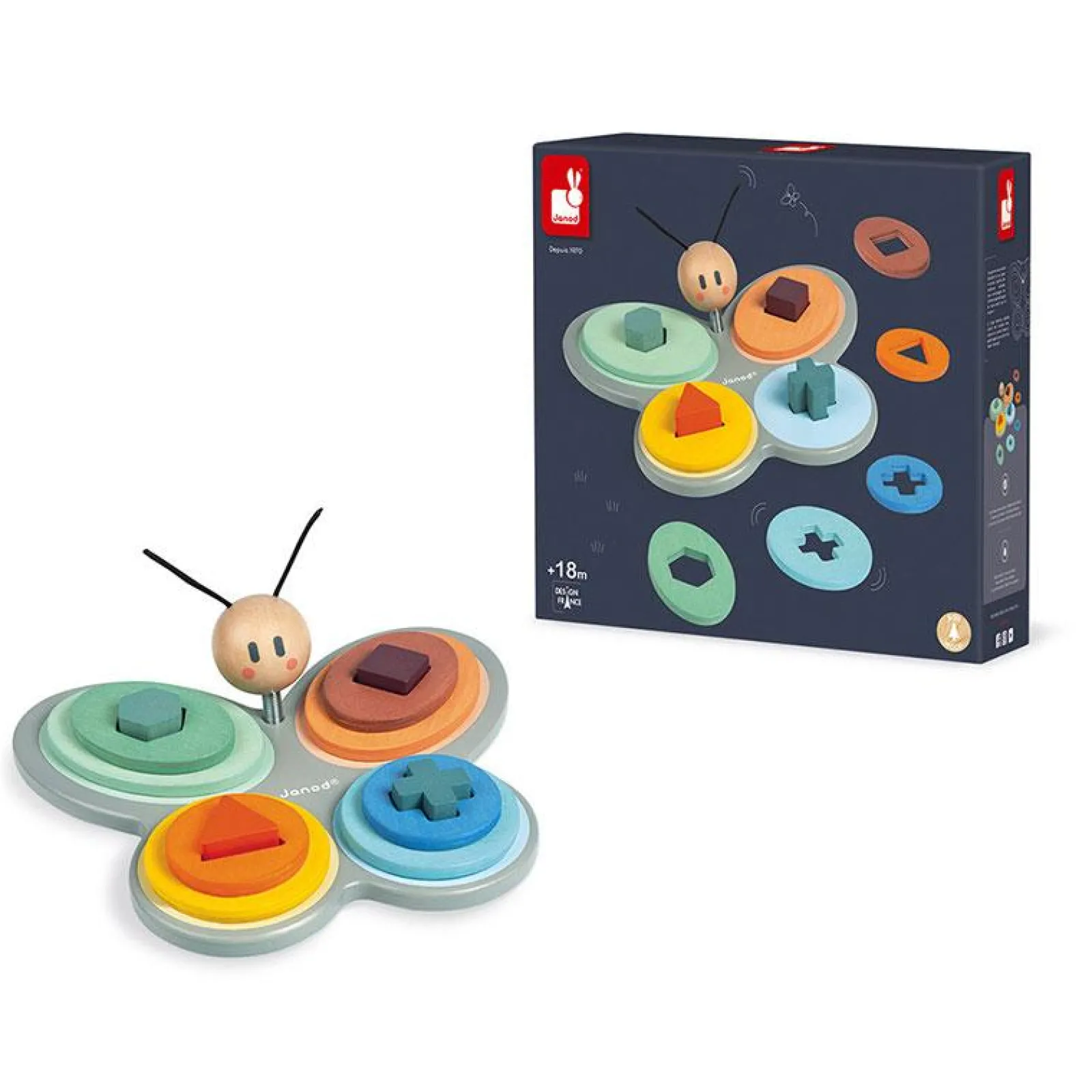 Little Helper Wooden Toys & Educational Toys | Baby Gifts | Activity & Educational Toys | Sweet Cocoon Butterfly Shape Sorter | Shape Sorters