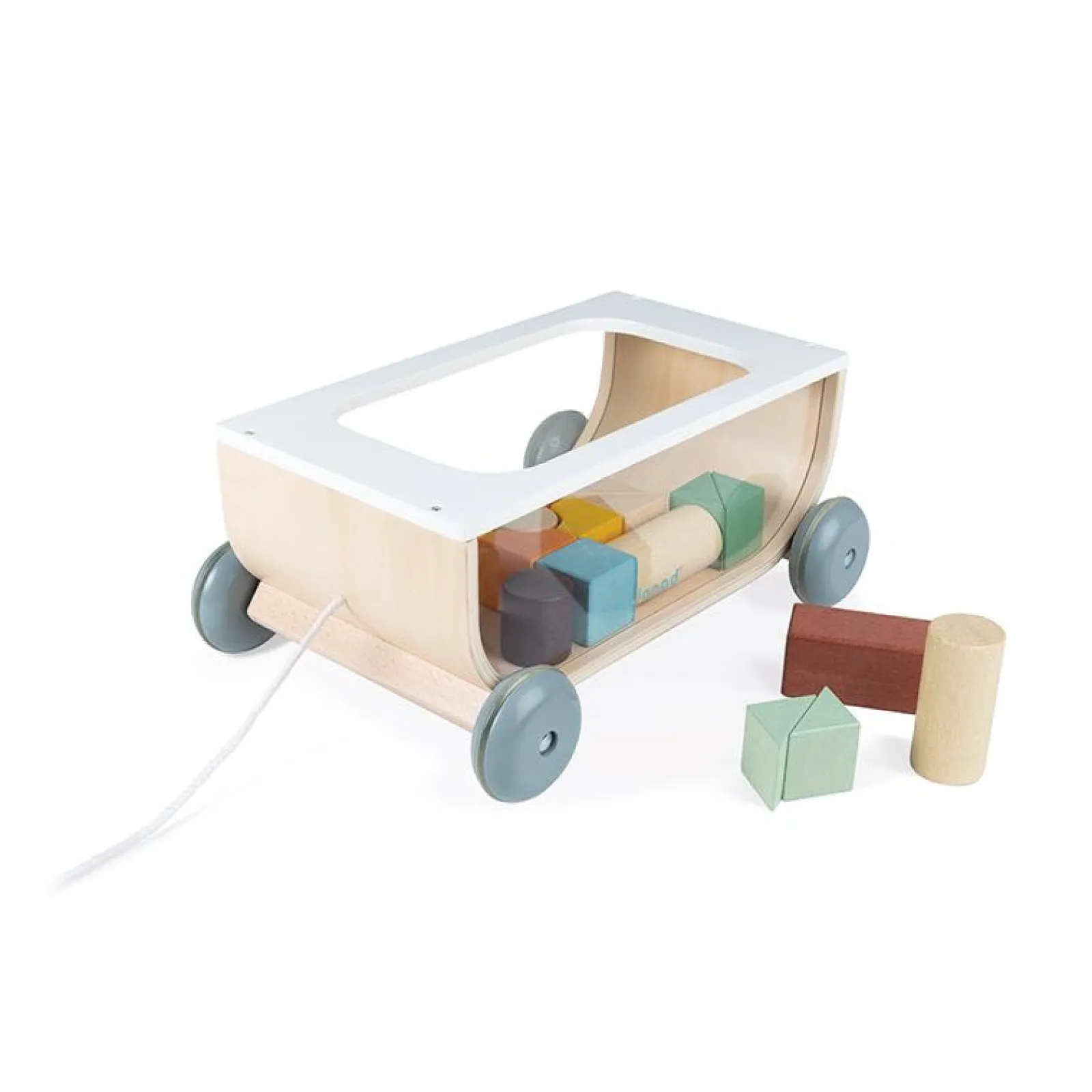 Little Helper Wooden Toys & Educational Toys | Baby Gifts | Activity & Educational Toys | Sweet Cocoon Cart With Blocks | Construction Toys