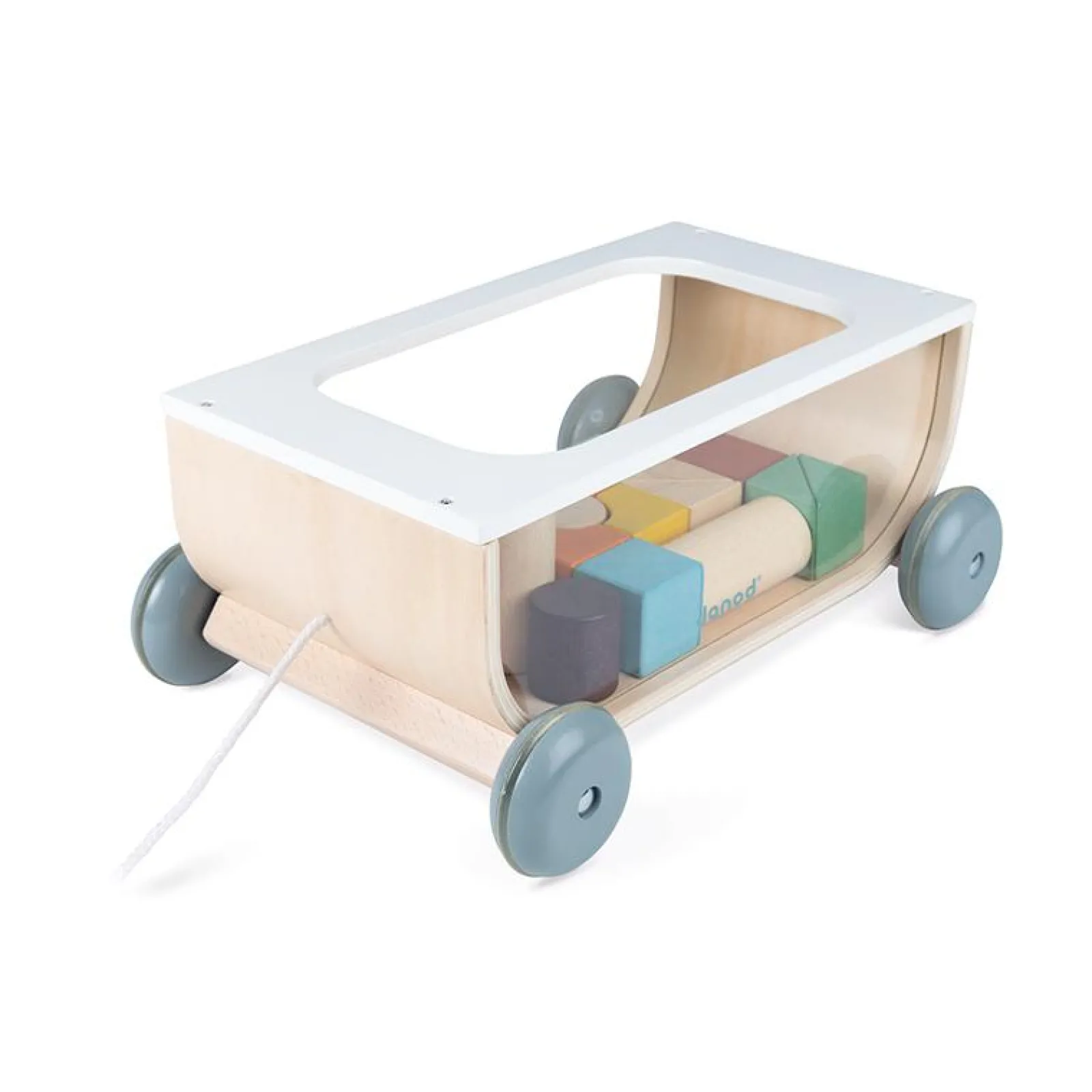 Little Helper Wooden Toys & Educational Toys | Baby Gifts | Activity & Educational Toys | Sweet Cocoon Cart With Blocks | Construction Toys