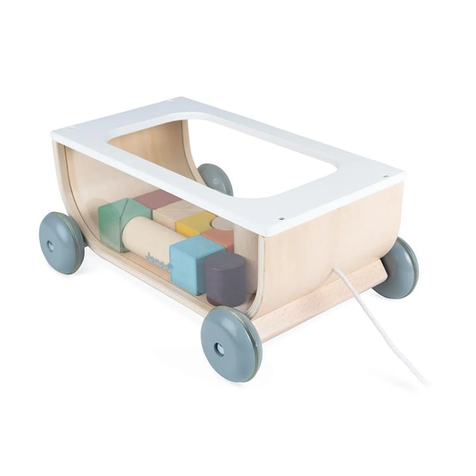 Little Helper Wooden Toys & Educational Toys | Baby Gifts | Activity & Educational Toys | Sweet Cocoon Cart With Blocks | Construction Toys