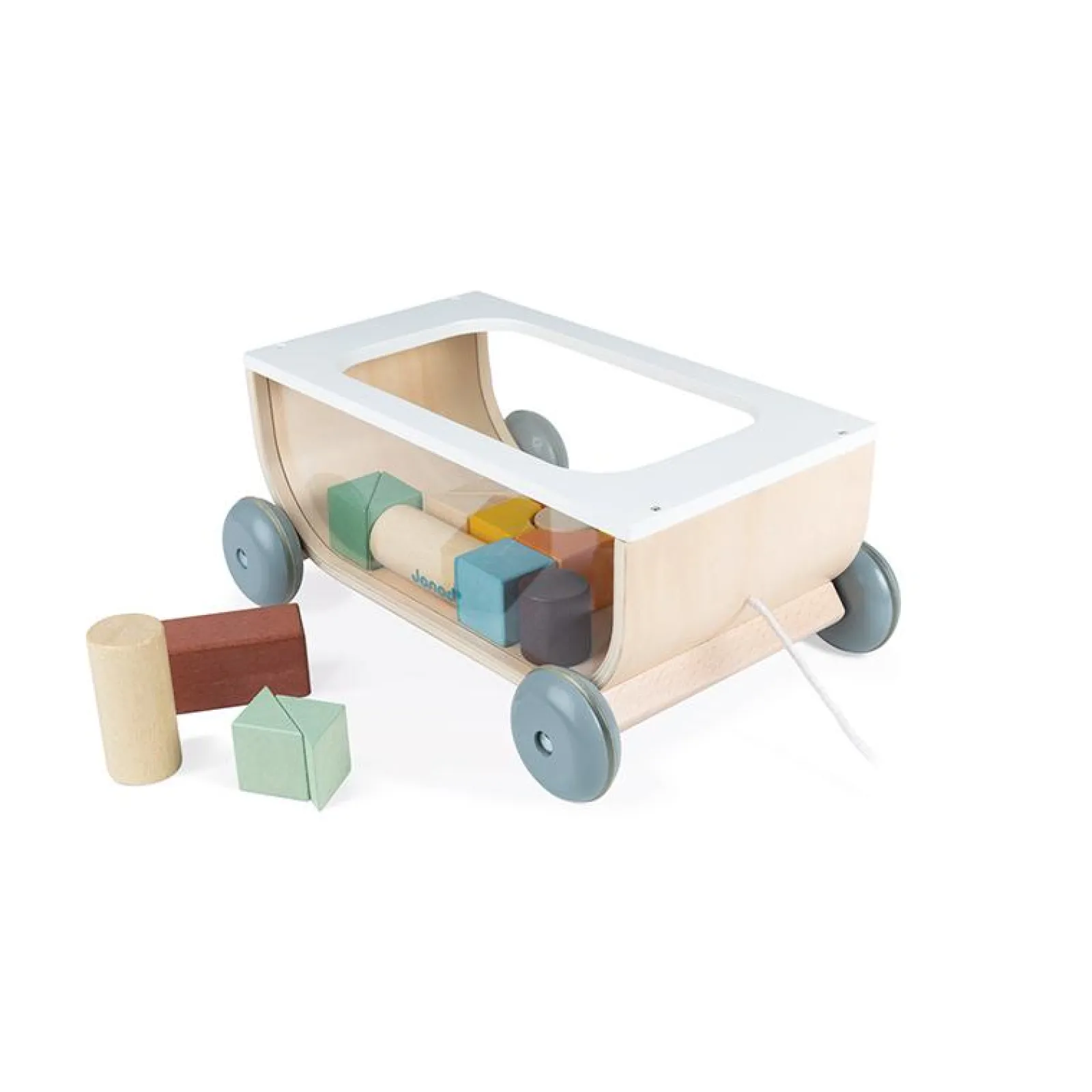 Little Helper Wooden Toys & Educational Toys | Baby Gifts | Activity & Educational Toys | Sweet Cocoon Cart With Blocks | Construction Toys
