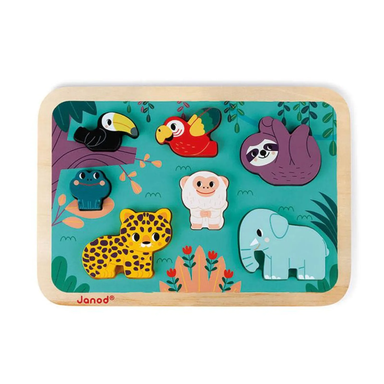 Little Helper Wooden Toys & Educational Toys | Baby Gifts | Activity & Educational Toys | WWF Jungle Chunky Puzzle | Wooden Toys