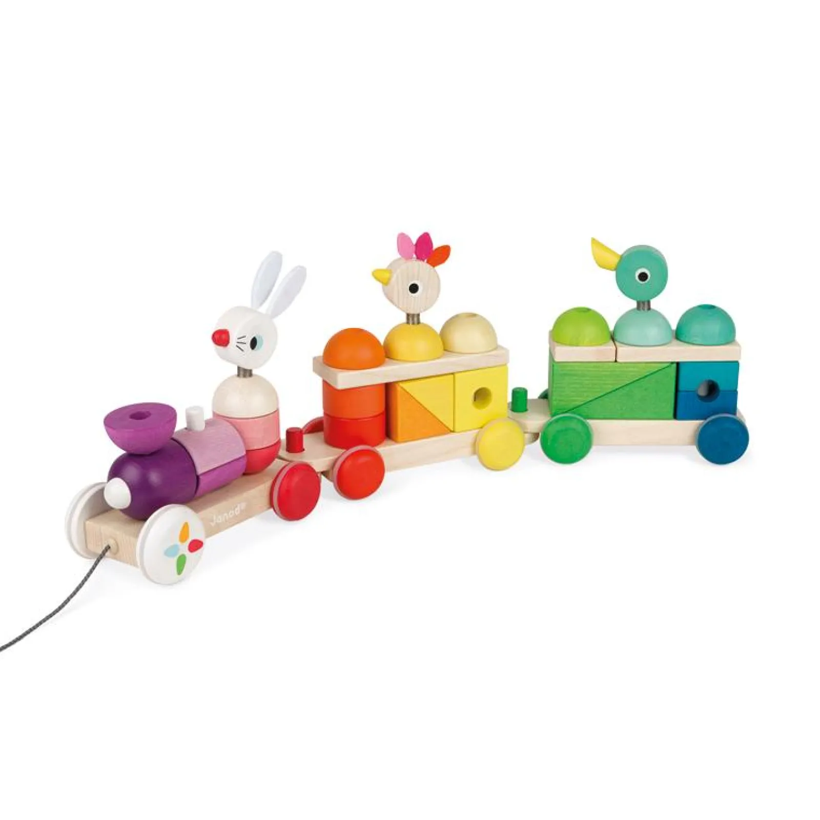 Little Helper Wooden Toys & Educational Toys | Baby Gifts | Activity & Educational Toys | Zigolos Giant Multicolour Train | Wooden Toys