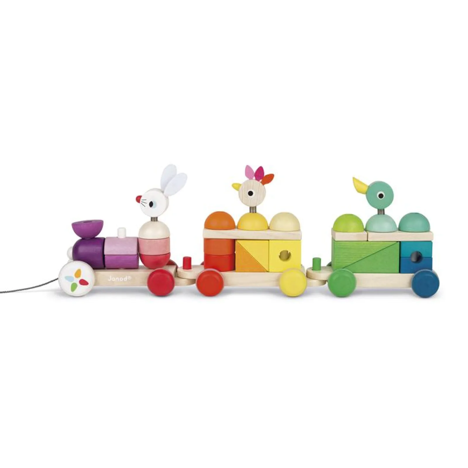 Little Helper Wooden Toys & Educational Toys | Baby Gifts | Activity & Educational Toys | Zigolos Giant Multicolour Train | Wooden Toys