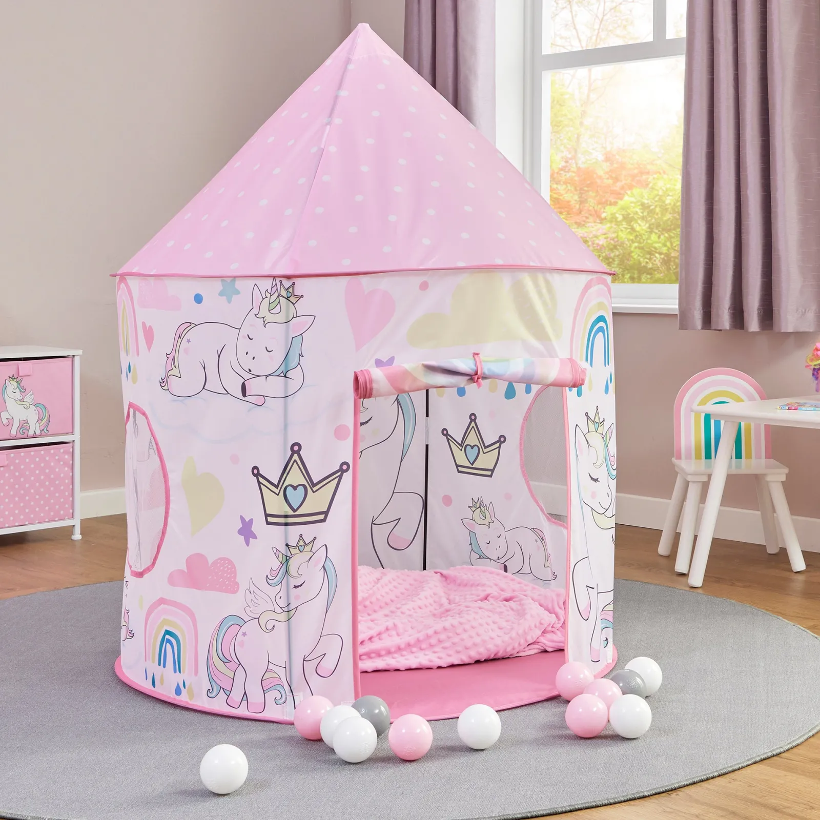 Little Helper Role Play Toys & Pretend Play | Playhouses, Teepees & Dens | Austism-Friendly 2 Person Unicorn Pop-up Play Tent | Den | Storage Bag | 18m +