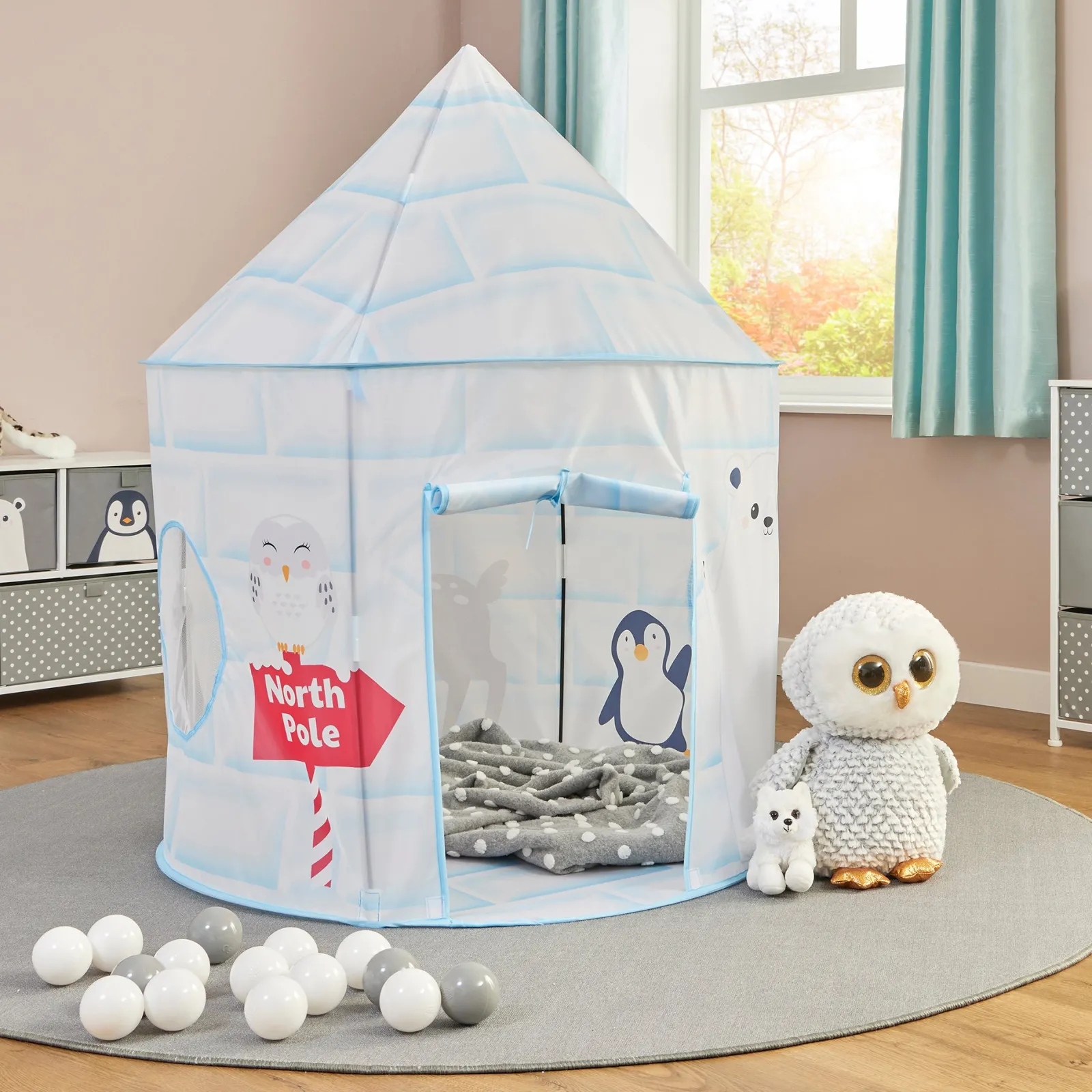 Little Helper Role Play Toys & Pretend Play | Playhouses, Teepees & Dens | Austism-Friendly Kids 2 Person Arctic Animals Pop-up Play Tent | Den | Storage Bag | 18m +
