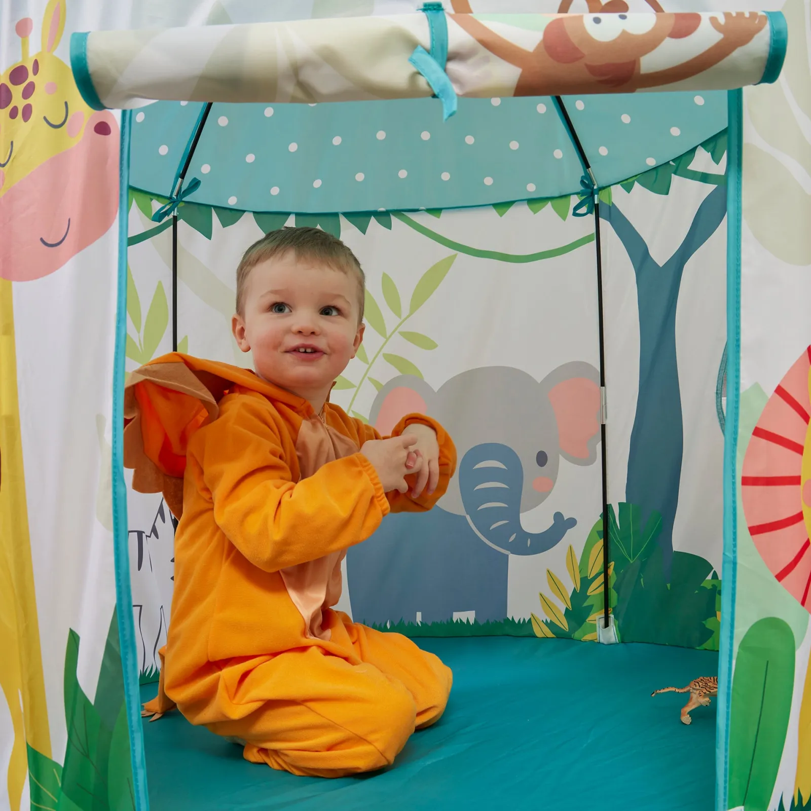 Little Helper Role Play Toys & Pretend Play | Playhouses, Teepees & Dens | Austism-Friendly Kids 2 Person Jungle Pop-up Play Tent | Den | Storage Bag | 18m +