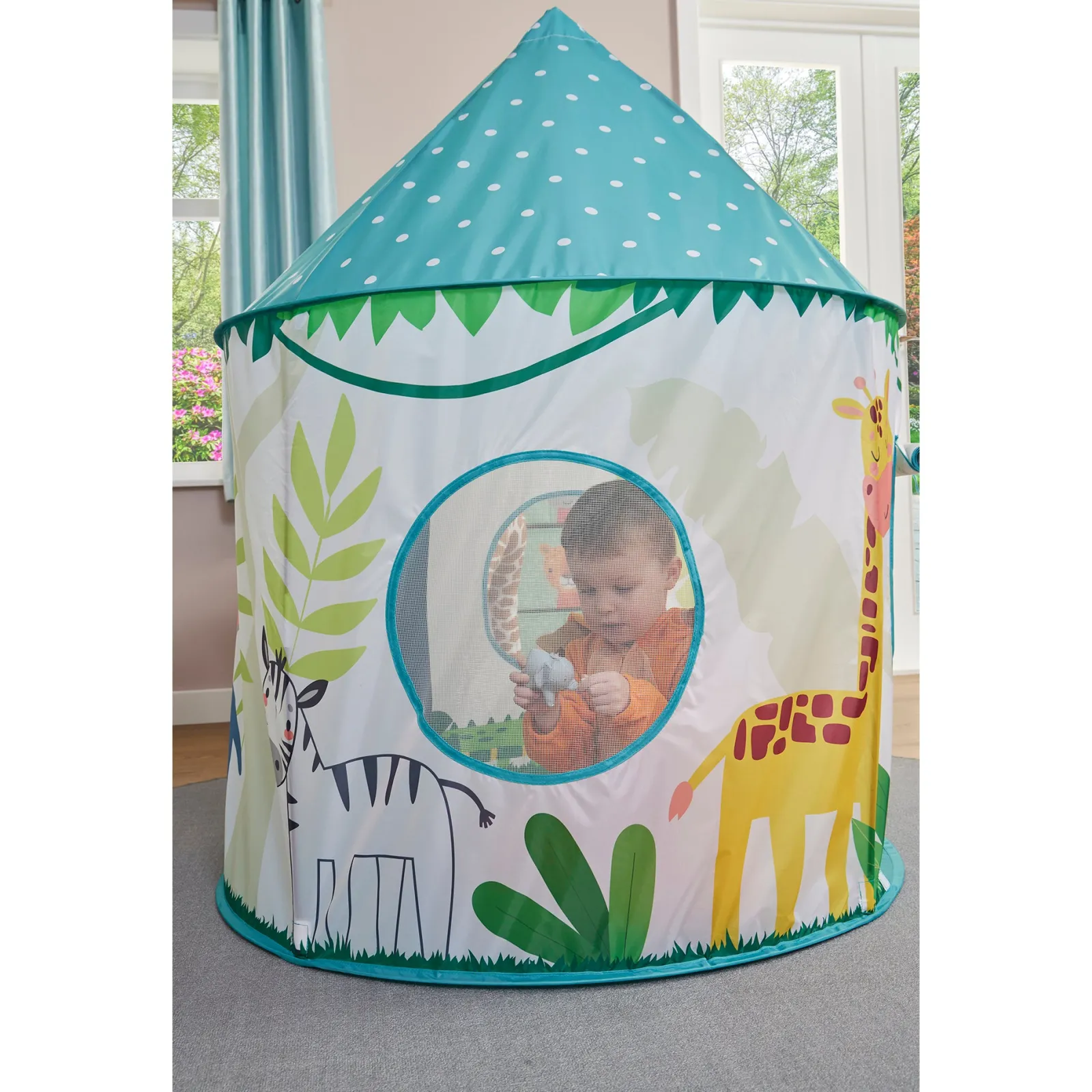 Little Helper Role Play Toys & Pretend Play | Playhouses, Teepees & Dens | Austism-Friendly Kids 2 Person Jungle Pop-up Play Tent | Den | Storage Bag | 18m +