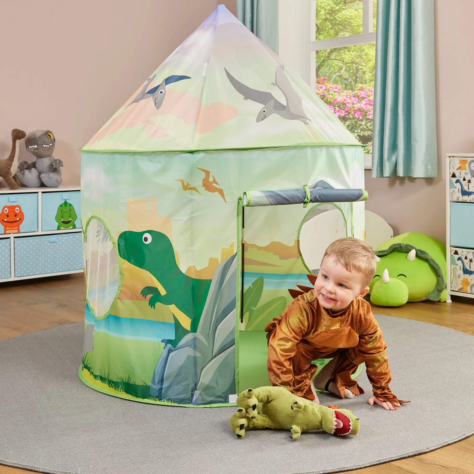 Little Helper Role Play Toys & Pretend Play | Playhouses, Teepees & Dens | Austism-Friendly Kids 2 Tot Dinosaur Pop-up Play Tent | Den | Storage Bag | 18m +