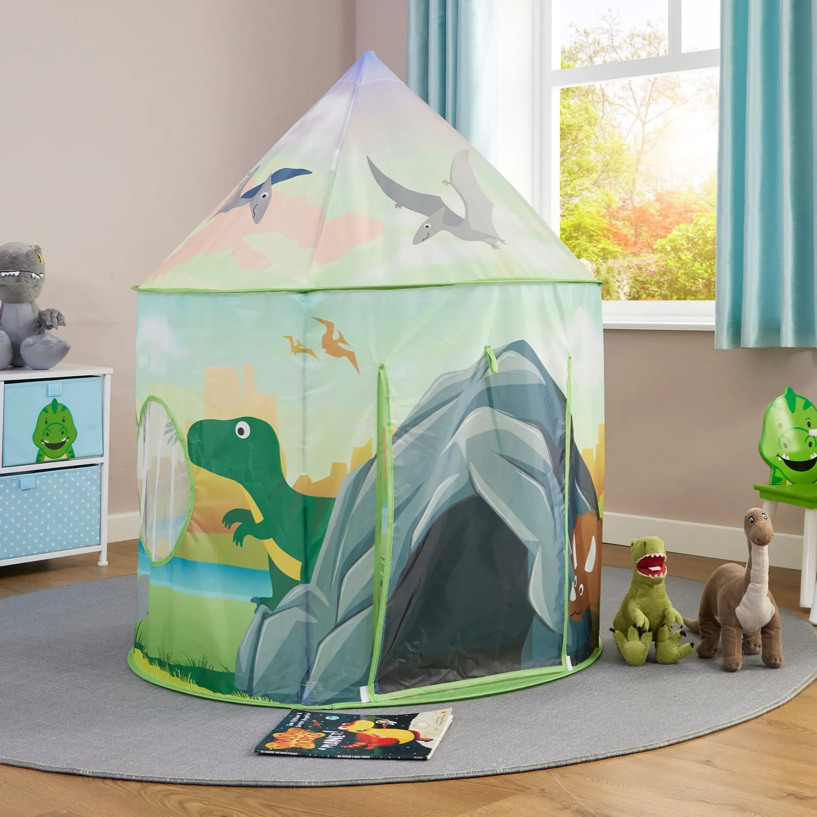 Little Helper Role Play Toys & Pretend Play | Playhouses, Teepees & Dens | Austism-Friendly Kids 2 Tot Dinosaur Pop-up Play Tent | Den | Storage Bag | 18m +