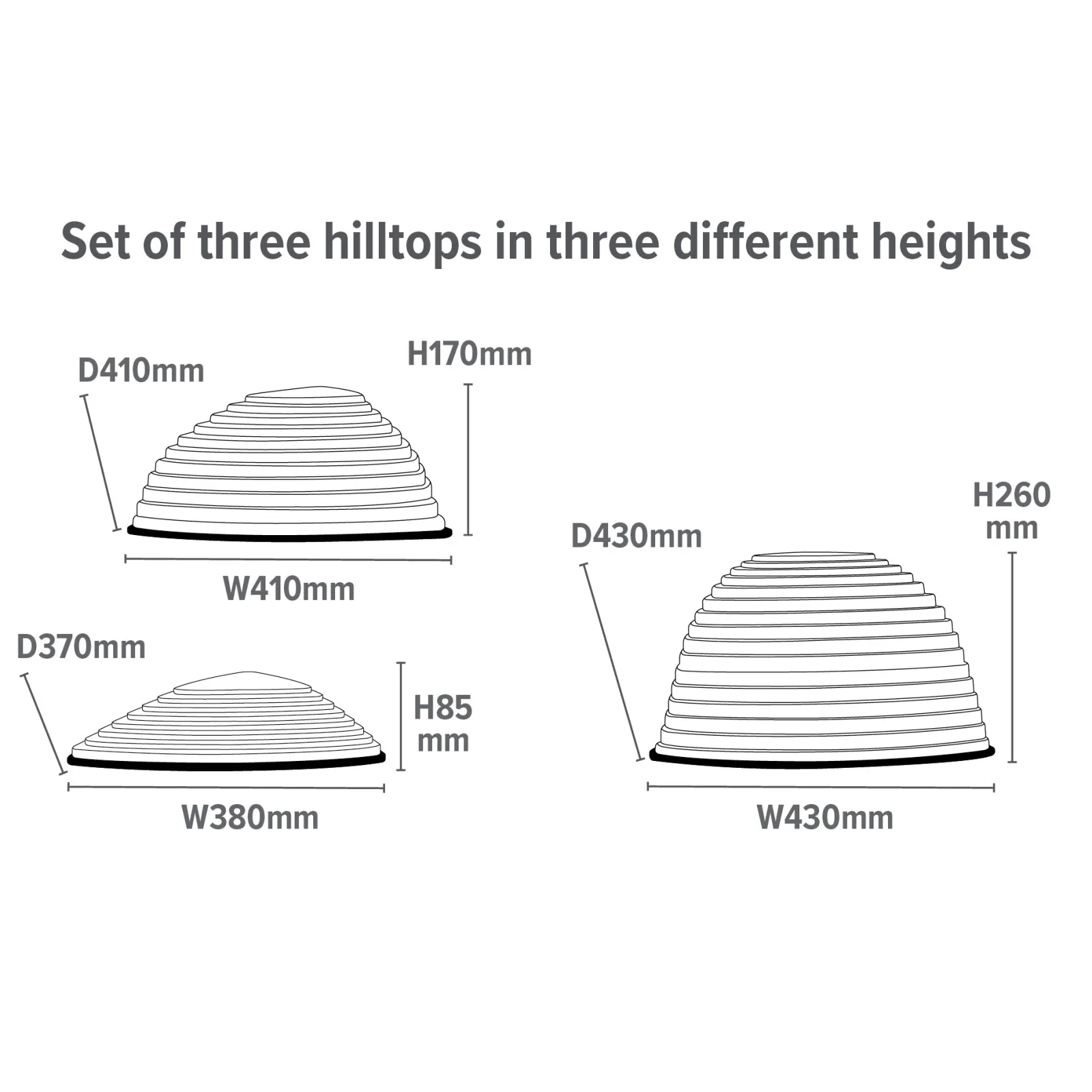 Little Helper Kids Climbing Frames & Activity Toys | Montessori Toys & Products | Autism-Friendly Sensory 3 Piece Large Montessori Gonge Hilltops | Stepping Stones | Pastels