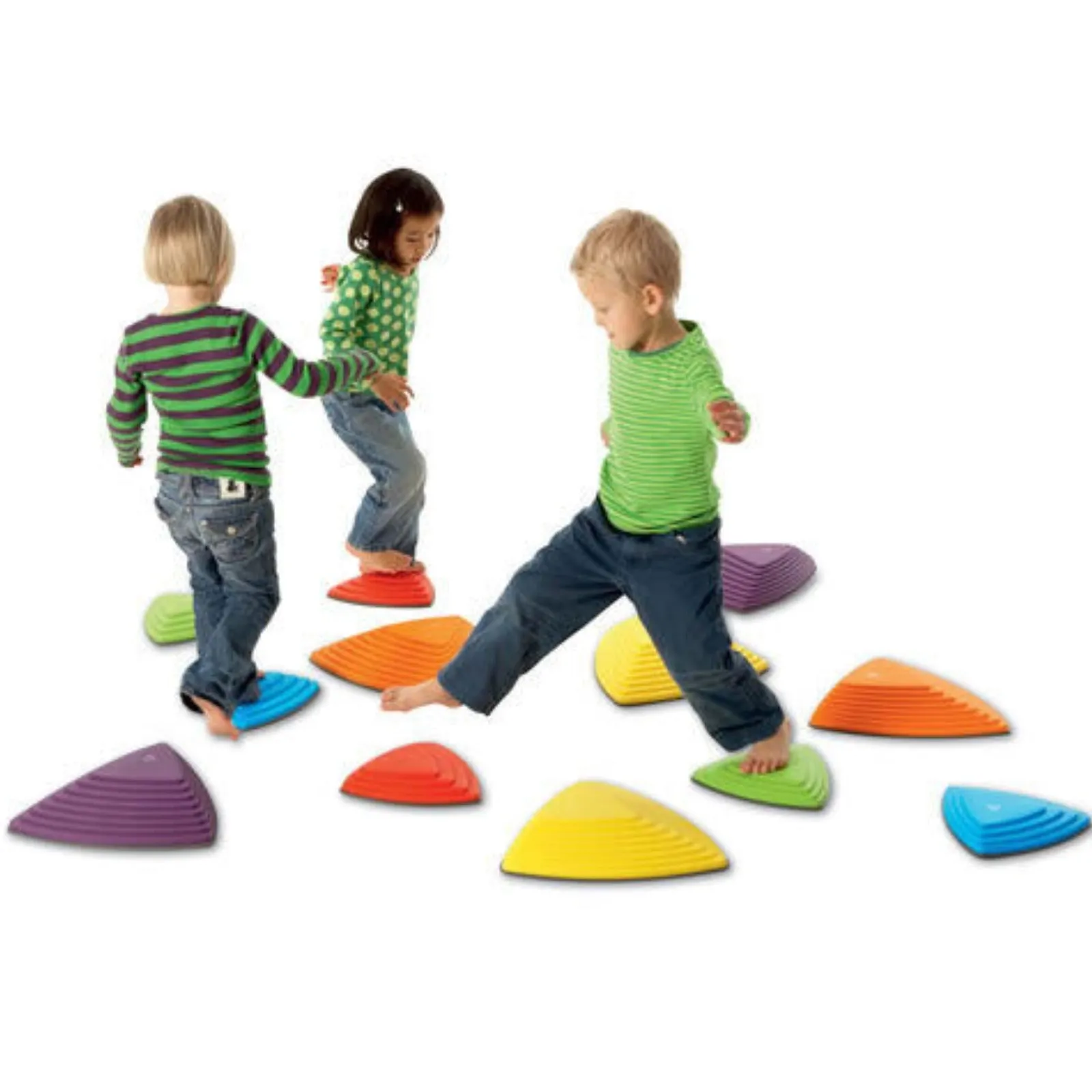 Little Helper Kids Climbing Frames & Activity Toys | Montessori Toys & Products | Autism-Friendly Sensory Large 6 Piece Montessori Gonge River Stones | Primary Colours