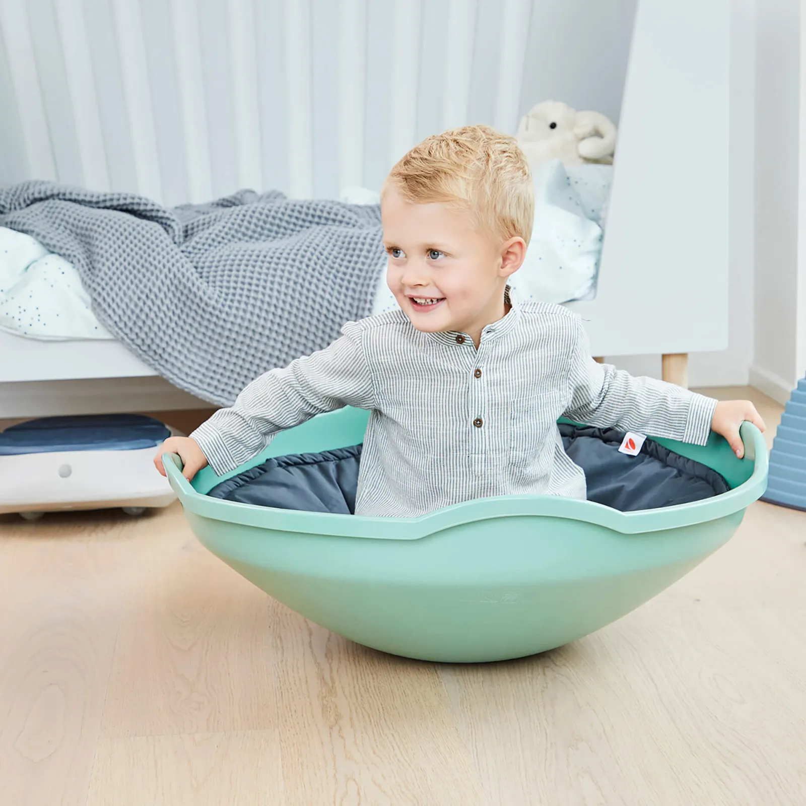 Little Helper Montessori Toys & Products | Activity Toys | Autistic-Friendly Montessori Gonge Mini Top | Nordic Range | Soft Green | Newborn - 4 Years