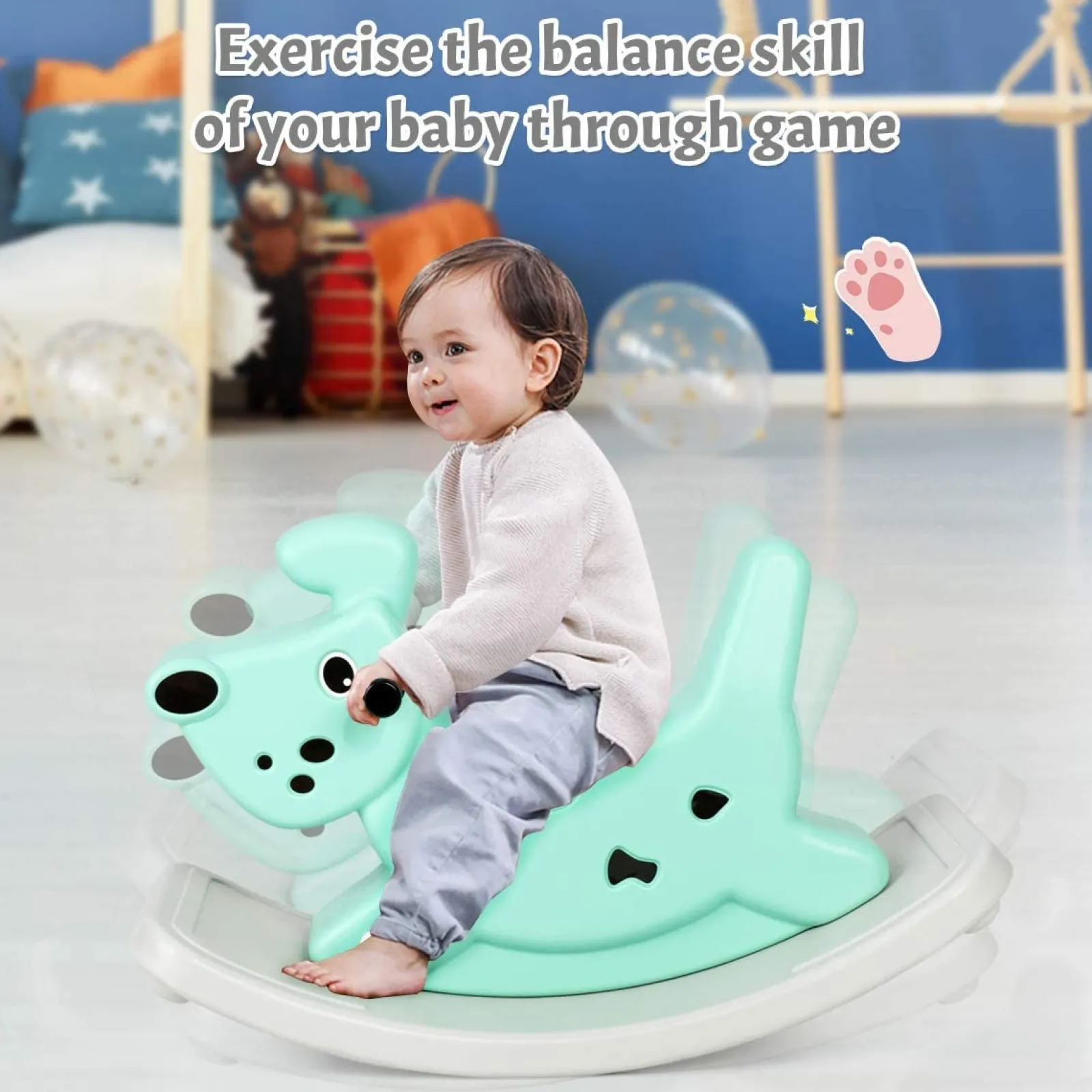 Little Helper Ride On Toys | Baby & Toddler Rocking Horse Dog | Ride On Toy with Grip Handles | Music | Lights | 6-36m