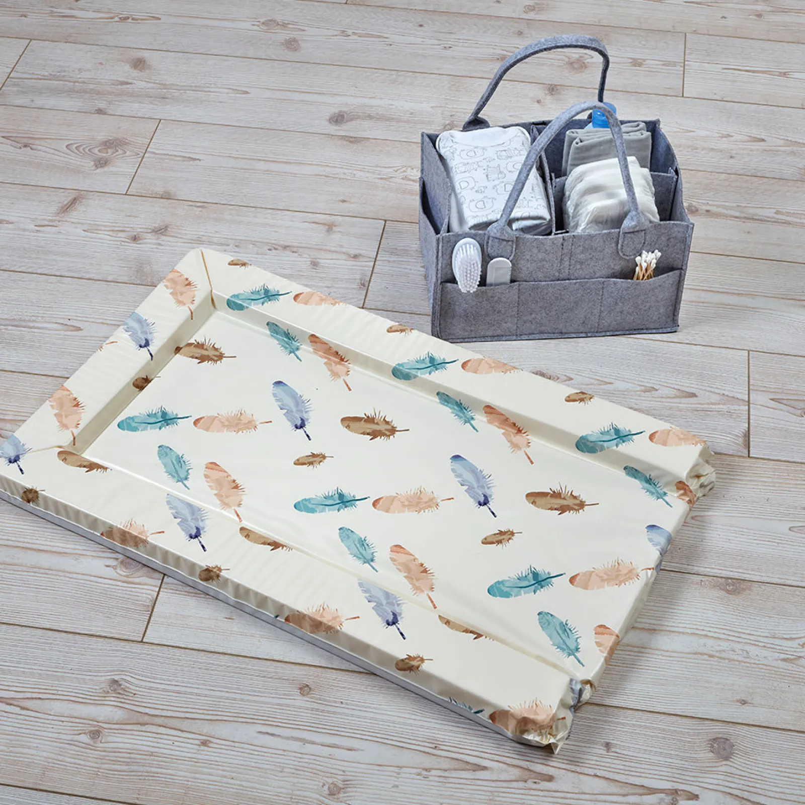 Little Helper Baby Changing Mats | Baby Changing Mat | Changing Mat | Autumnal Angel Feathers