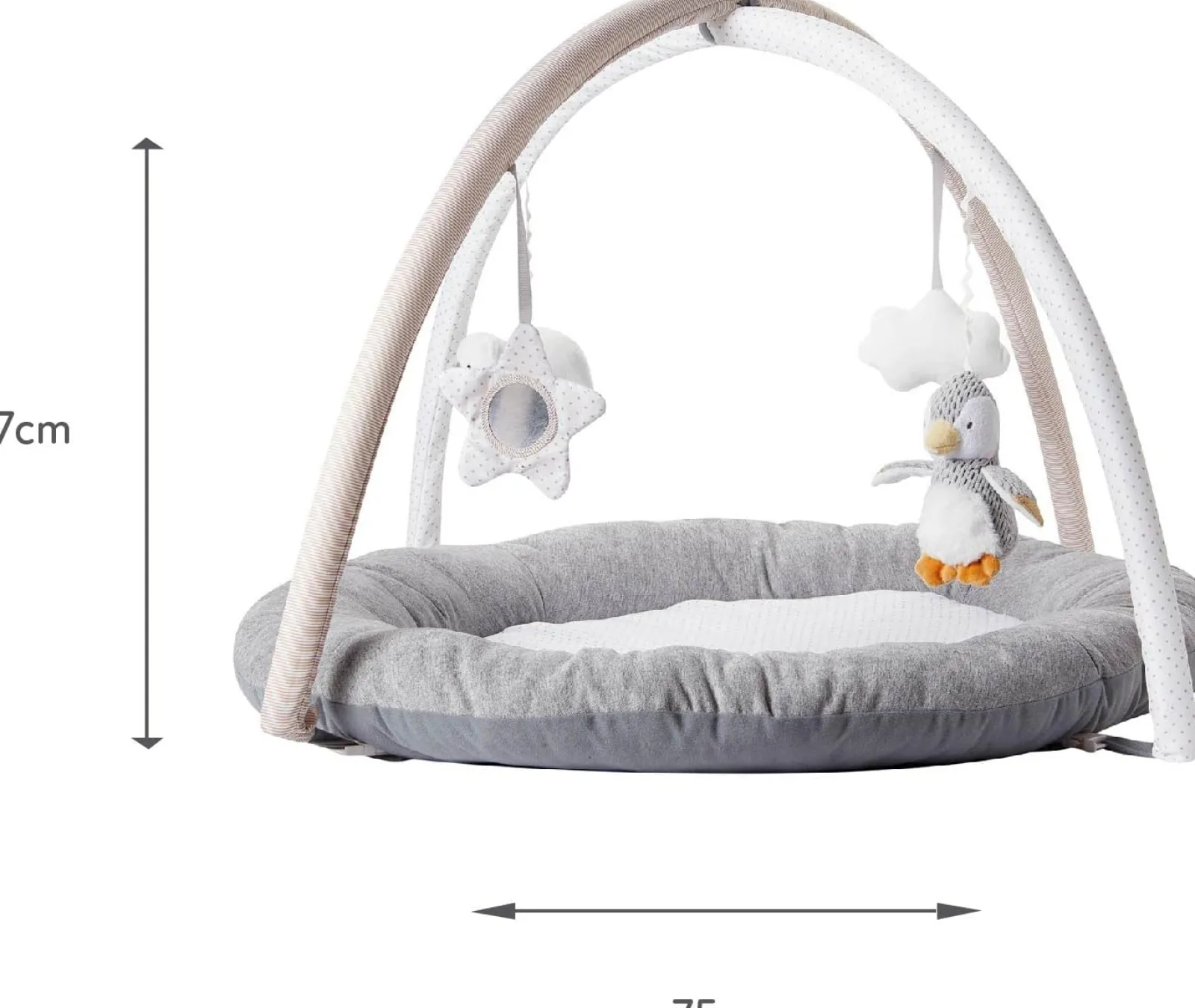 Little Helper Baby Play Gyms & Tummy Time & Activity Centres | Baby Changing Mats | Baby Play Gym with Sensory Toys | Padded Activity Washable Playmat