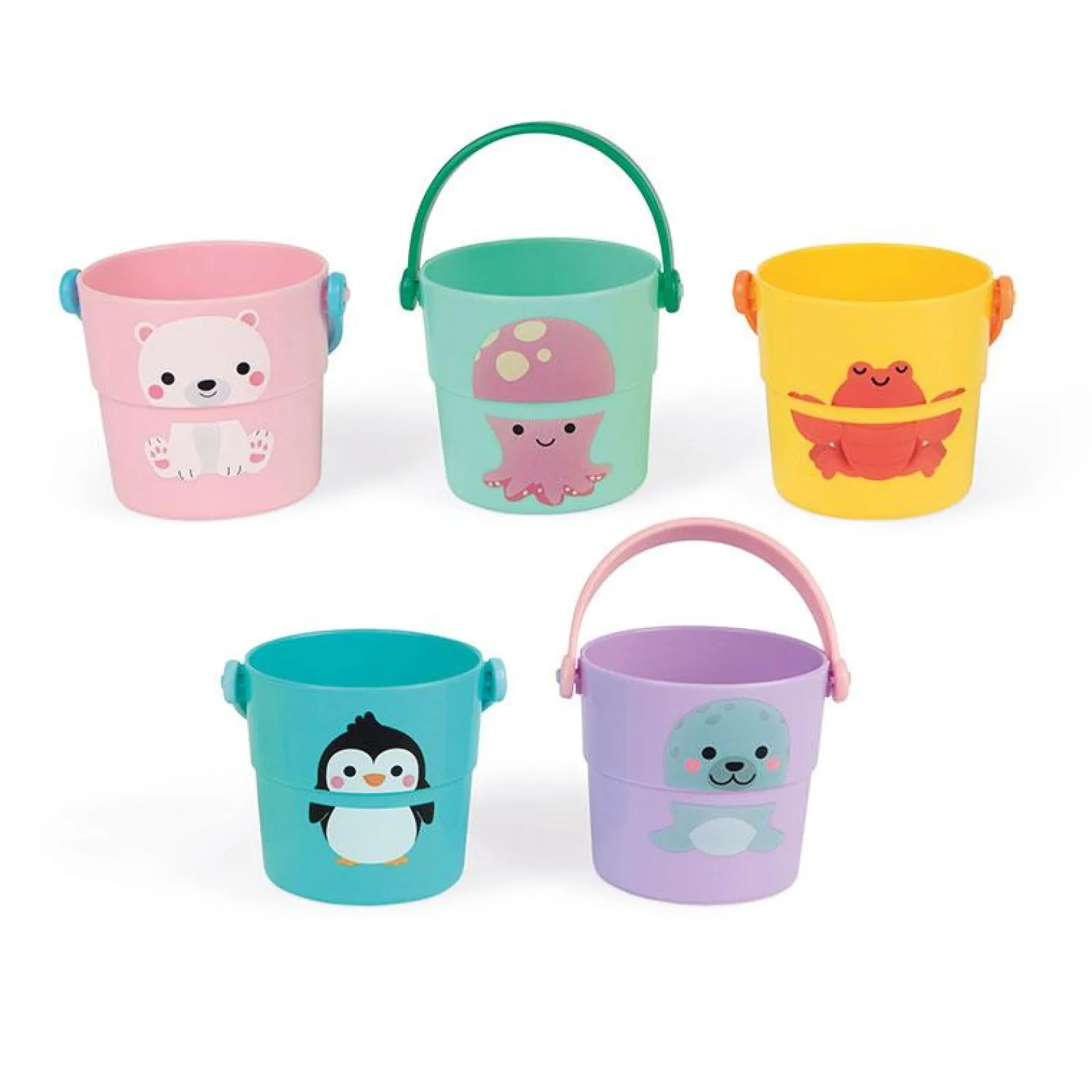 Little Helper Wooden Toys & Educational Toys | Montessori Toys & Products | Bathtime Toys | Activities Buckets 5Pk | Bathtime Activities