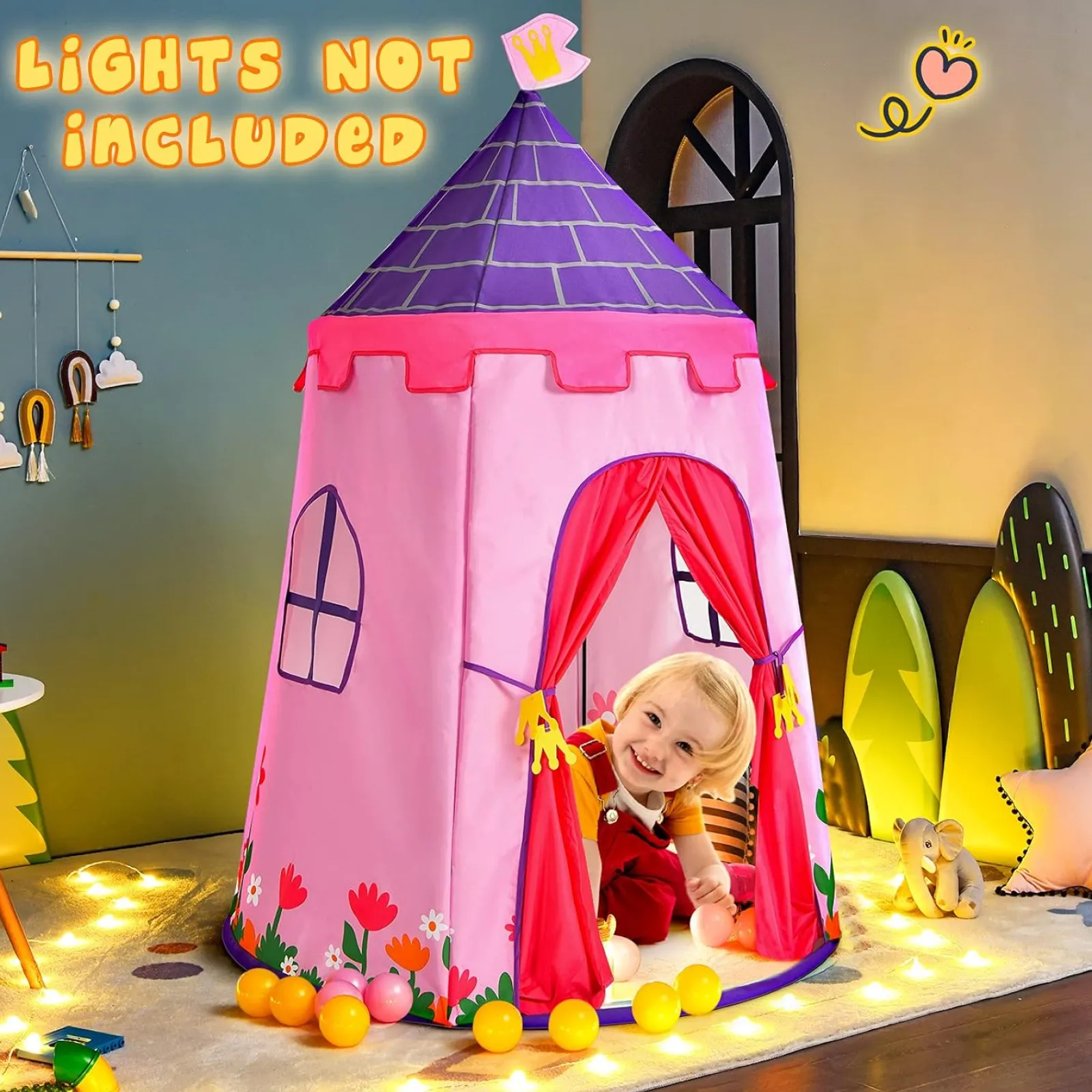 Little Helper Role Play Toys & Pretend Play | Playhouses, Teepees & Dens | Children Playhouse Kids Castle Tent | Indoor & Outdoor | Pink or Blue