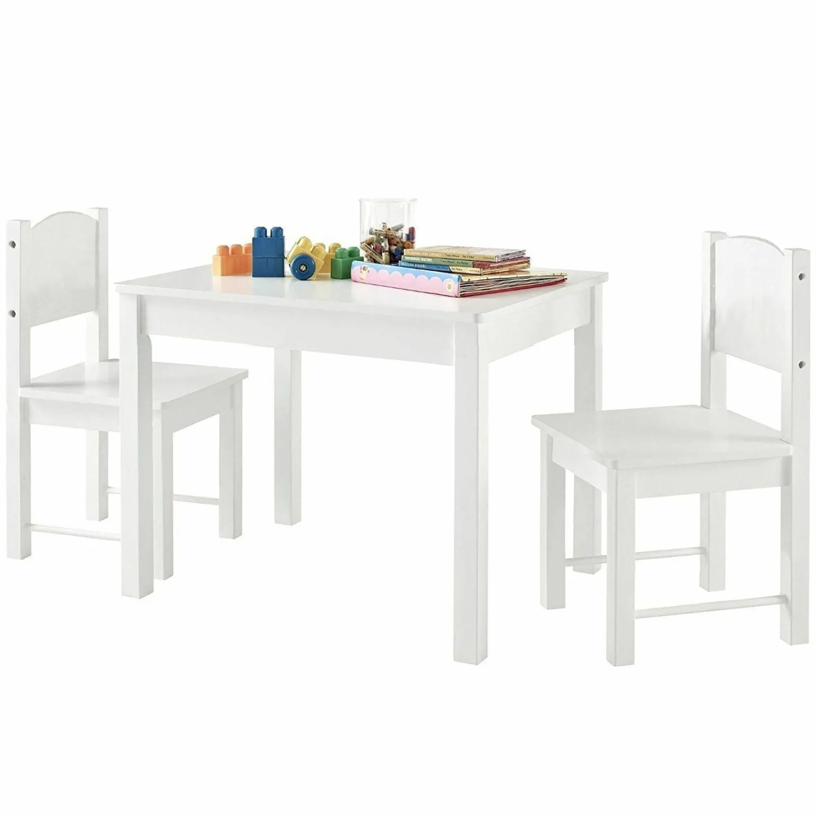 Little Helper Table & Chairs (wooden) | Children's | Kids Wooden Table and Chairs | White or Grey | 3-8 Years