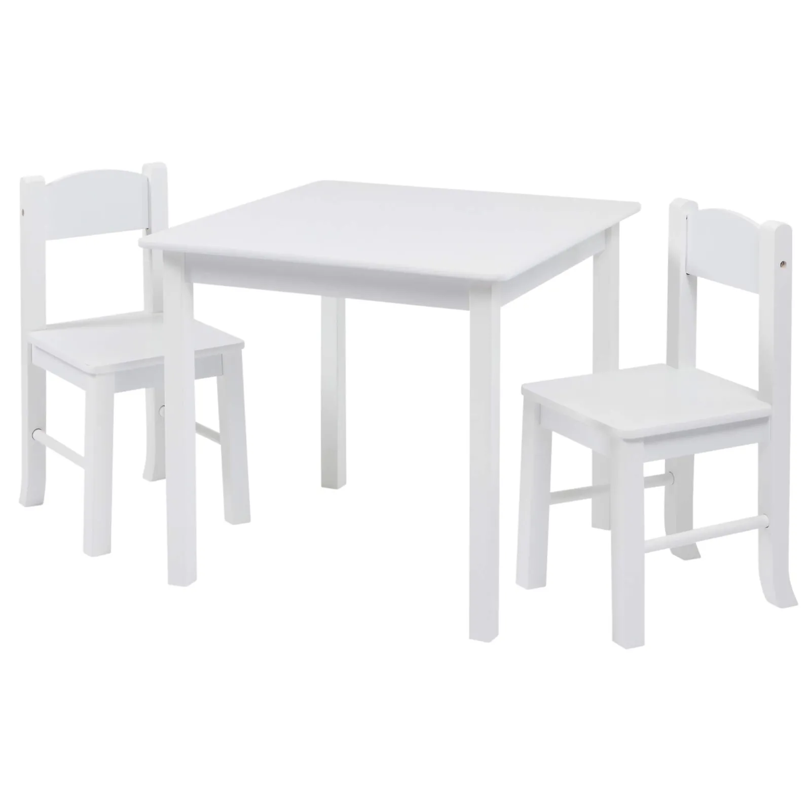 Little Helper Table & Chairs (wooden) | Children's | Kids Modern Wooden Table and Chairs | White | Solid Wood