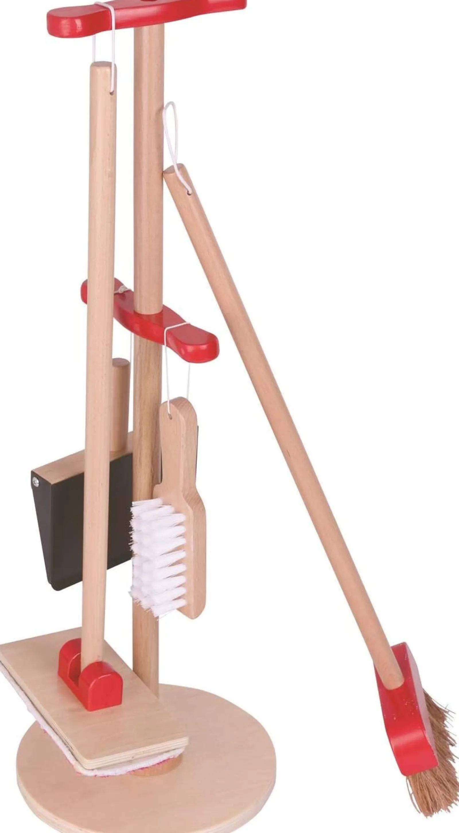 Little Helper Wooden Toys & Educational Toys | Montessori Toys & Products | Childrens | Montessori 5 Piece Wooden Kids Cleaning Trolley | Kids Cleaning Set | 3 Years+
