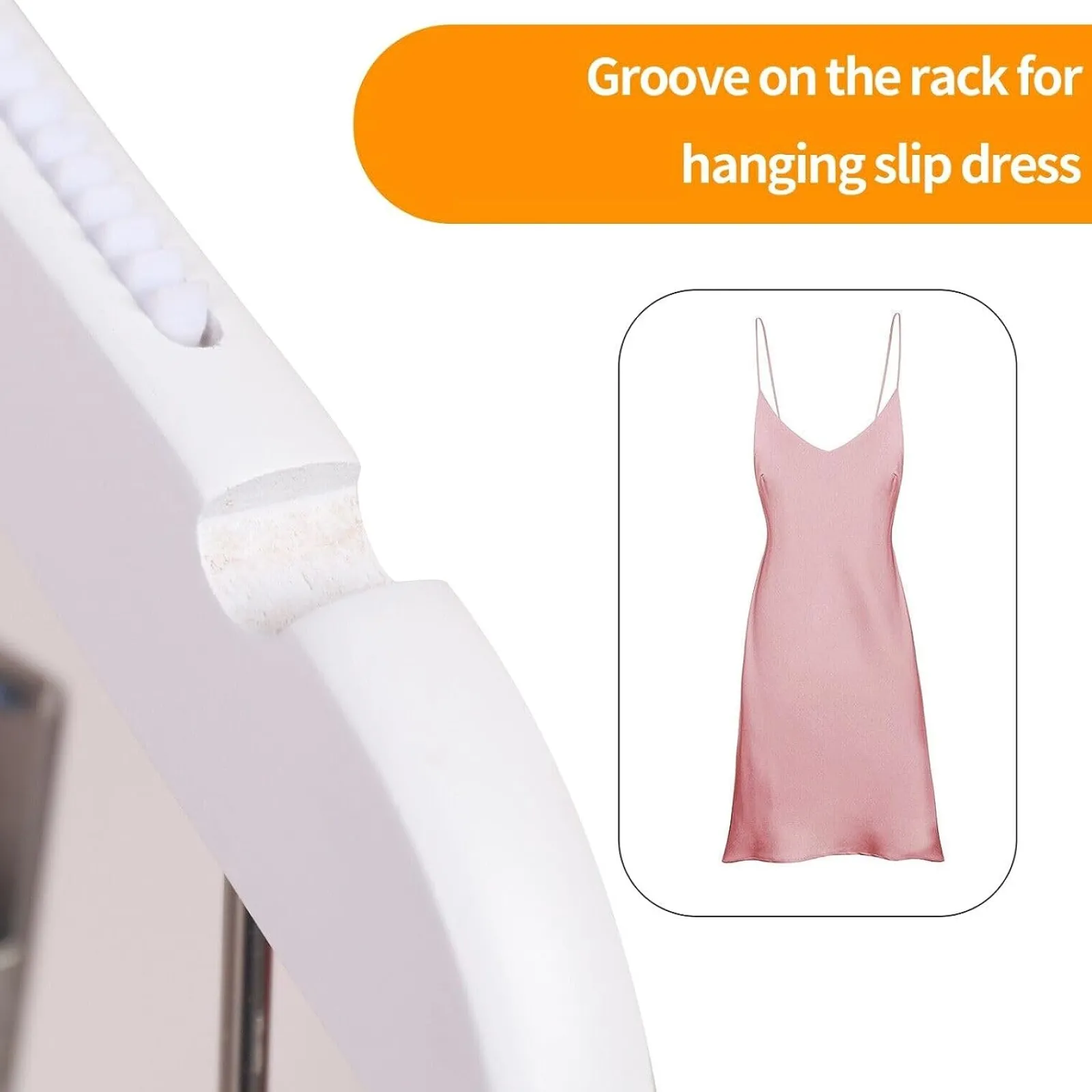 Little Helper Clothes Rail & Dressing Up Rails | Kids Clothes Rail | 12 Children's Anti-Slip Eco-conscious Wooden Hangers with Soft Grip Clips | White