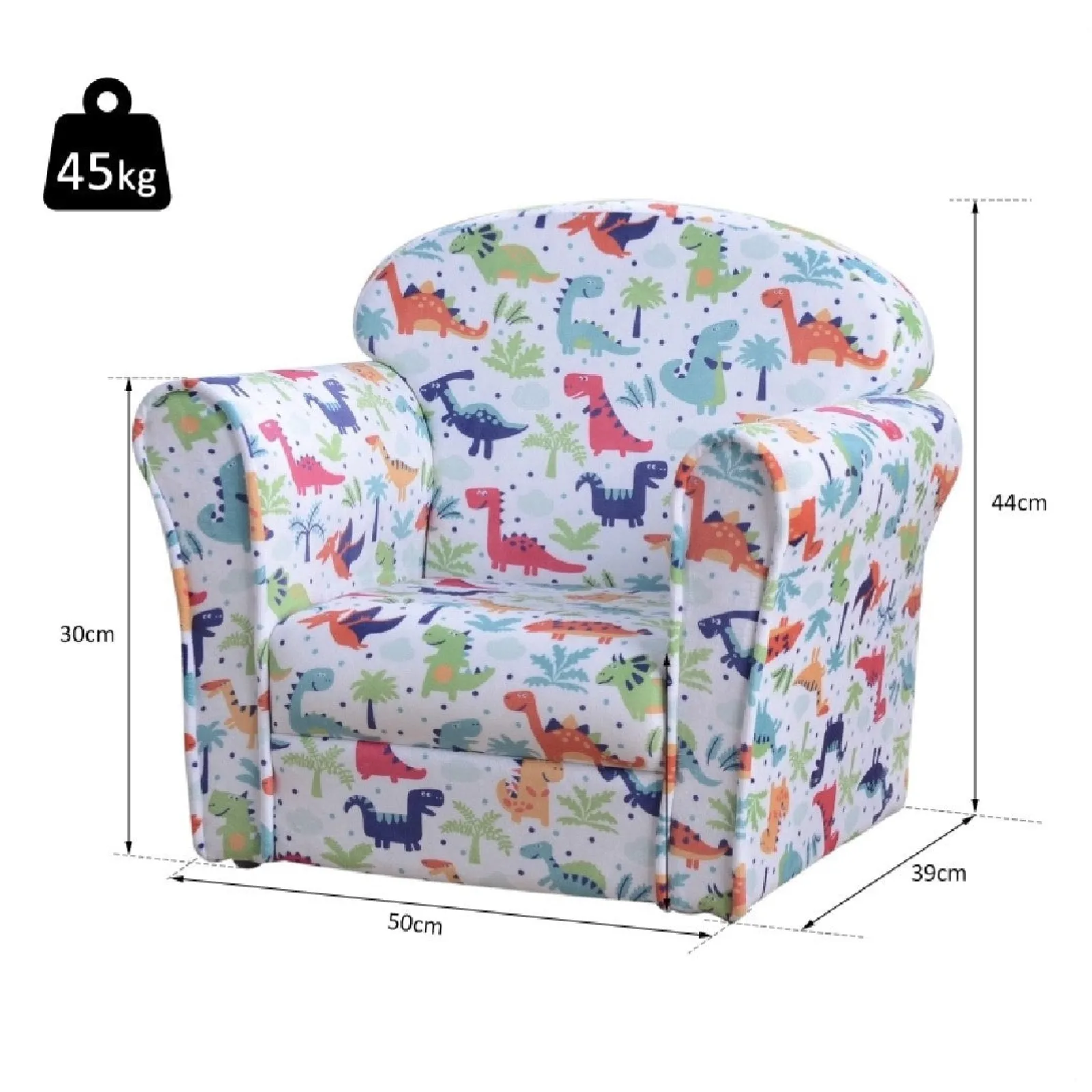 Little Helper Chairs & Stools | Children’s Dinosaur Design Armchair | Multicoloured | 3-9 Years