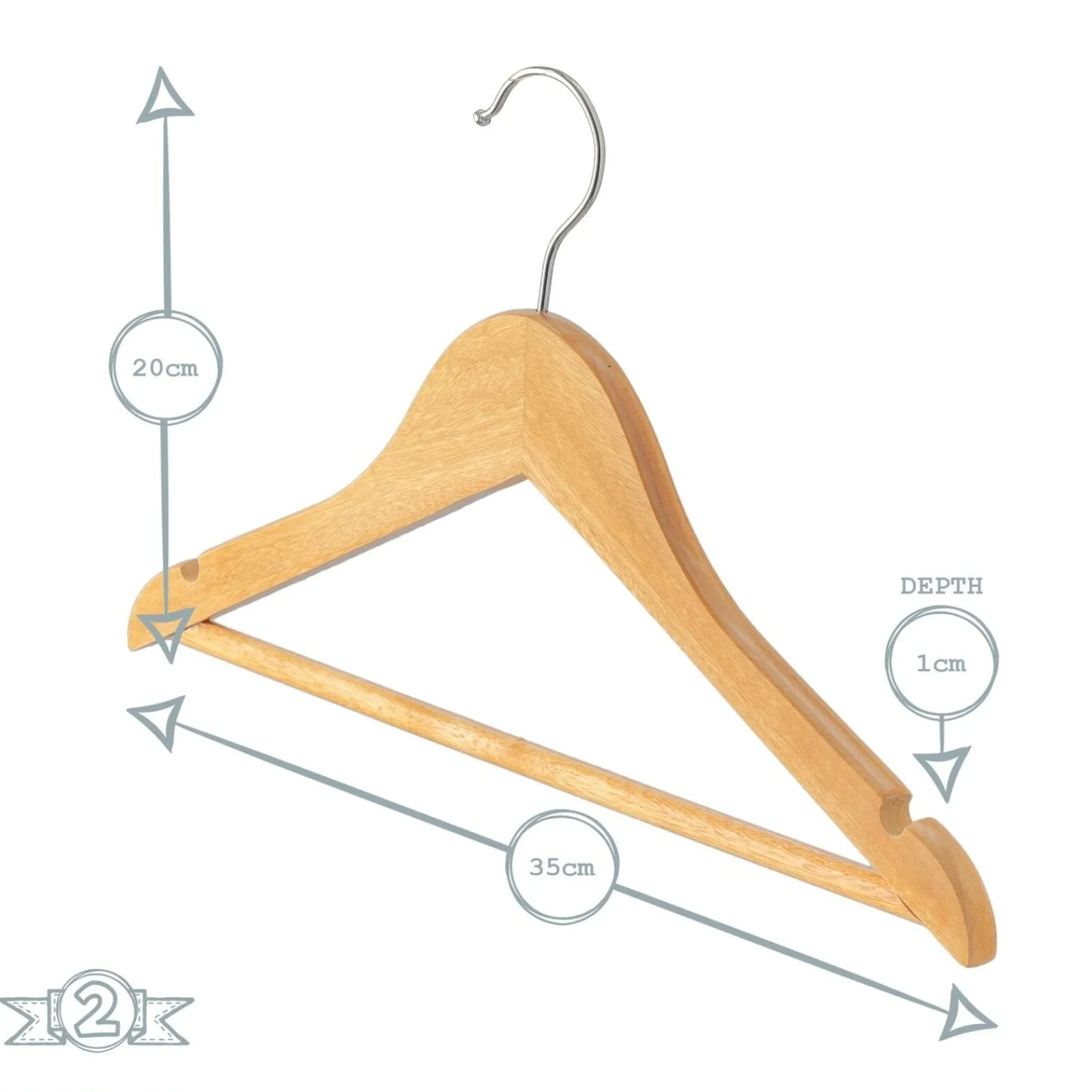 Little Helper Clothes Rail & Dressing Up Rails | Kids Clothes Rail | Children's Hangers | Toddler Hangers | Wooden | Choice of colour | Pack of 10