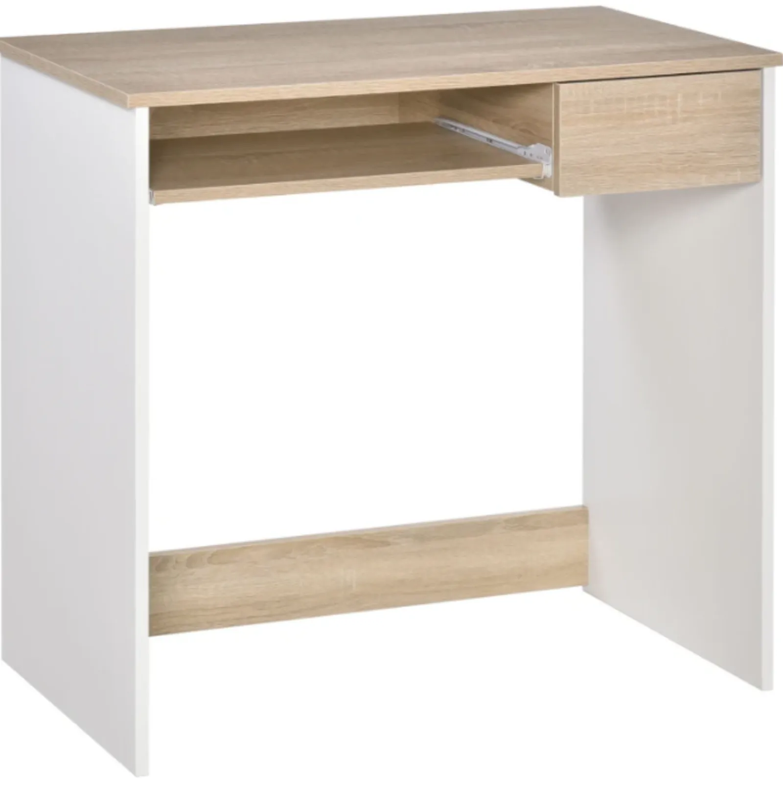 Little Helper Table & Chairs (wooden) | Children's Homework and Computer Desk | Storage | Natural & White | 6 Years+