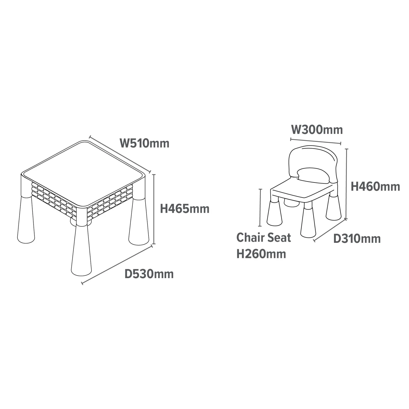 Little Helper Sand & Water Table & Sandpits & Mud Kitchens | Table & Chairs (plastic) | Children's 5-in-1 Table & 2 Chairs Set | Sand & Water Pit | Lego | Dry Wipe Top | Storage