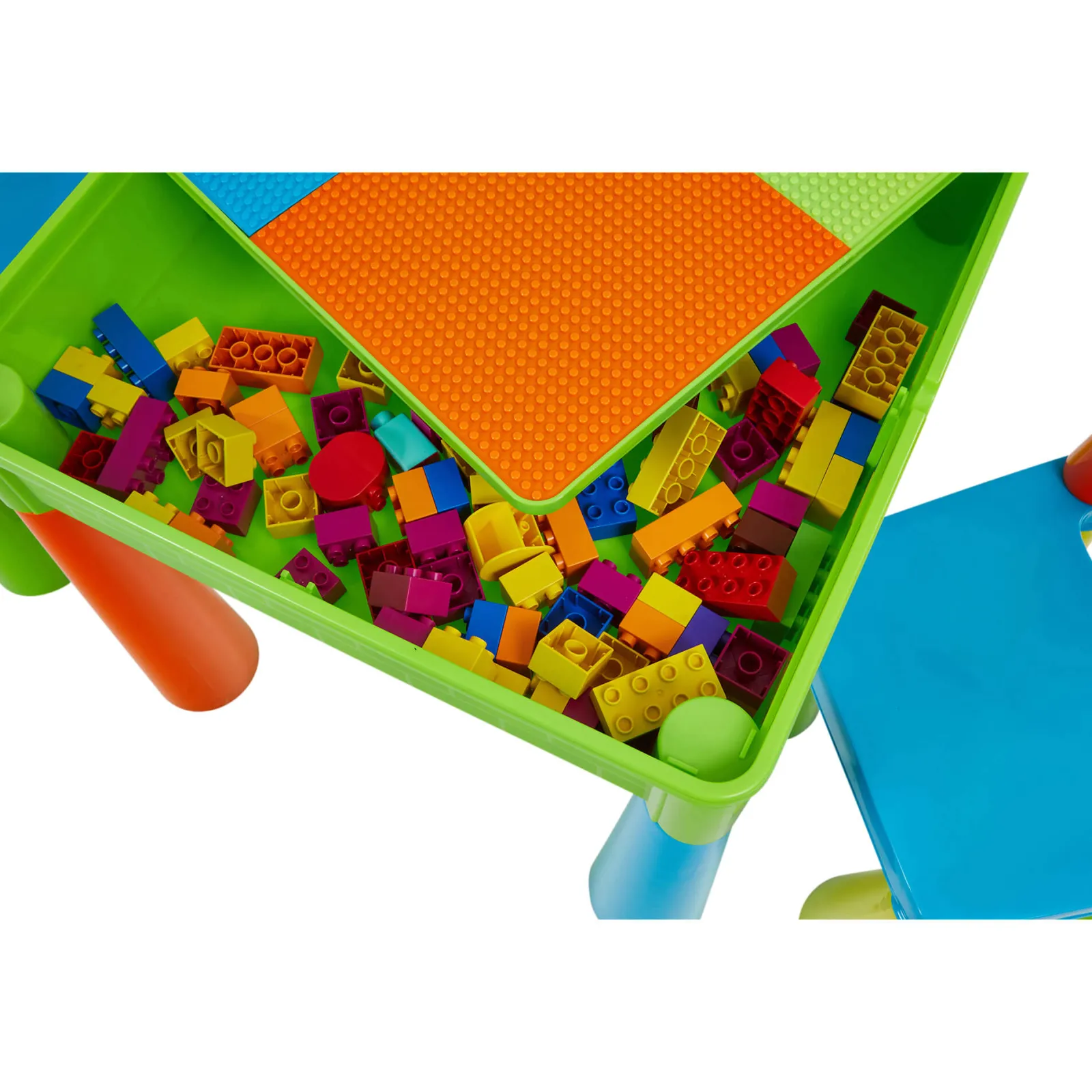 Little Helper Sand & Water Table & Sandpits & Mud Kitchens | Table & Chairs (plastic) | Children's 5-in-1 Table & 2 Chairs Set | Sand & Water Pit | Lego | Dry Wipe Top | Storage