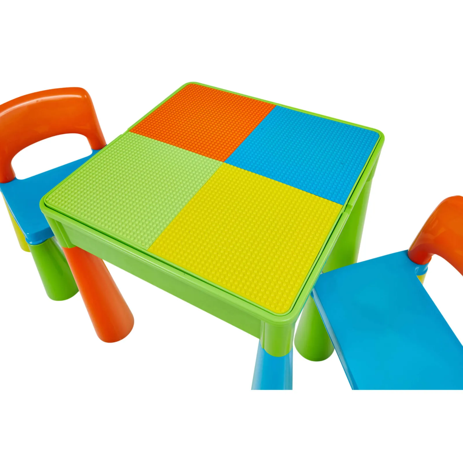 Little Helper Sand & Water Table & Sandpits & Mud Kitchens | Table & Chairs (plastic) | Children's 5-in-1 Table & 2 Chairs Set | Sand & Water Pit | Lego | Dry Wipe Top | Storage