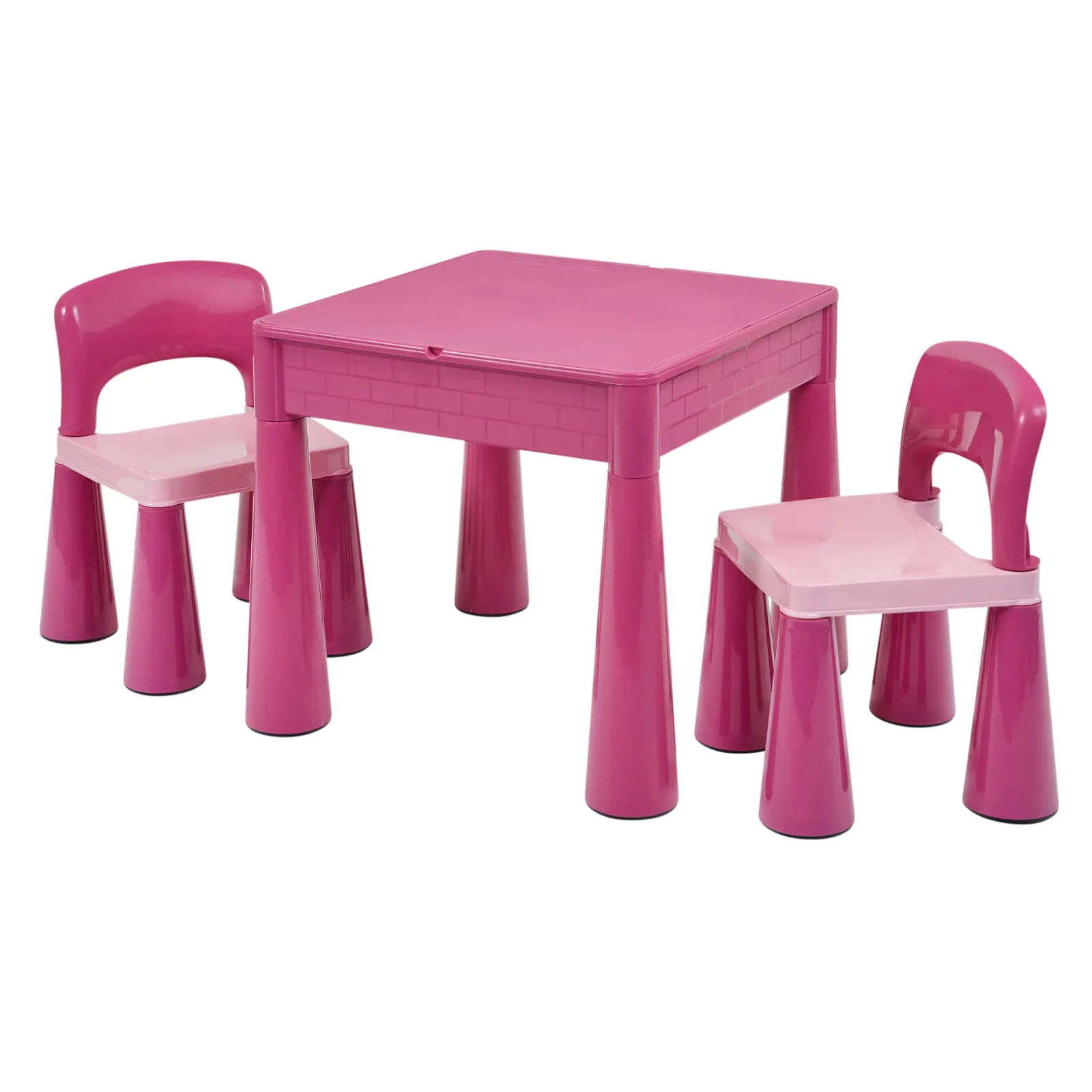 Little Helper Sand & Water Table & Sandpits & Mud Kitchens | Table & Chairs (plastic) | Children's Indoor | Outdoor Multipurpose Plastic Table & 2 Chairs Set | Lego Board | Sand & Water Pit | Pink