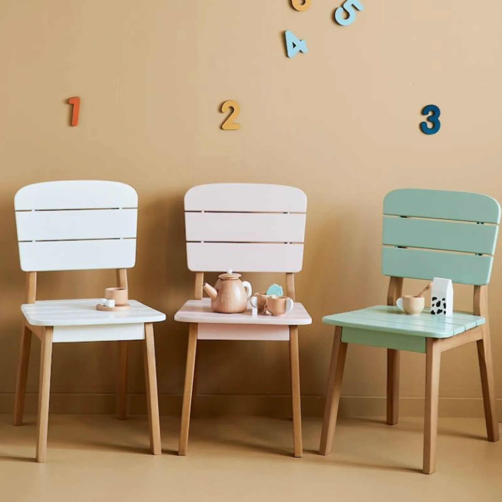 Little Helper Chairs & Stools | Children's Indoor and Outdoor Chair | Chair for Homework Desk | White or Pistachio Green | 3-7 years