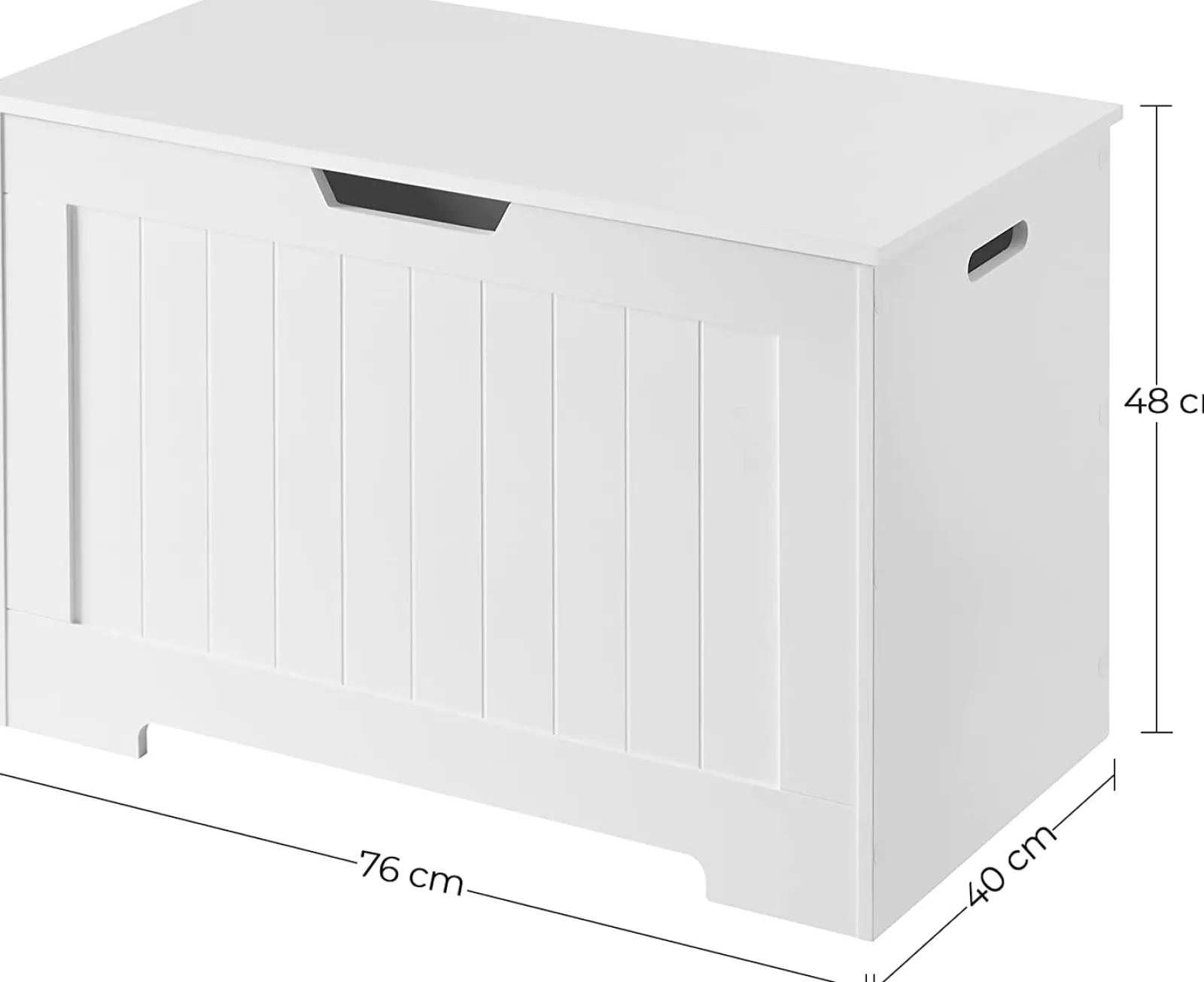 Little Helper Toy Box & Blanket Box | Toy Box & Blanket Box | Childrens Modern Wooden Toy Box with Slow Release Hinges | Ottoman | Blanket Box | White