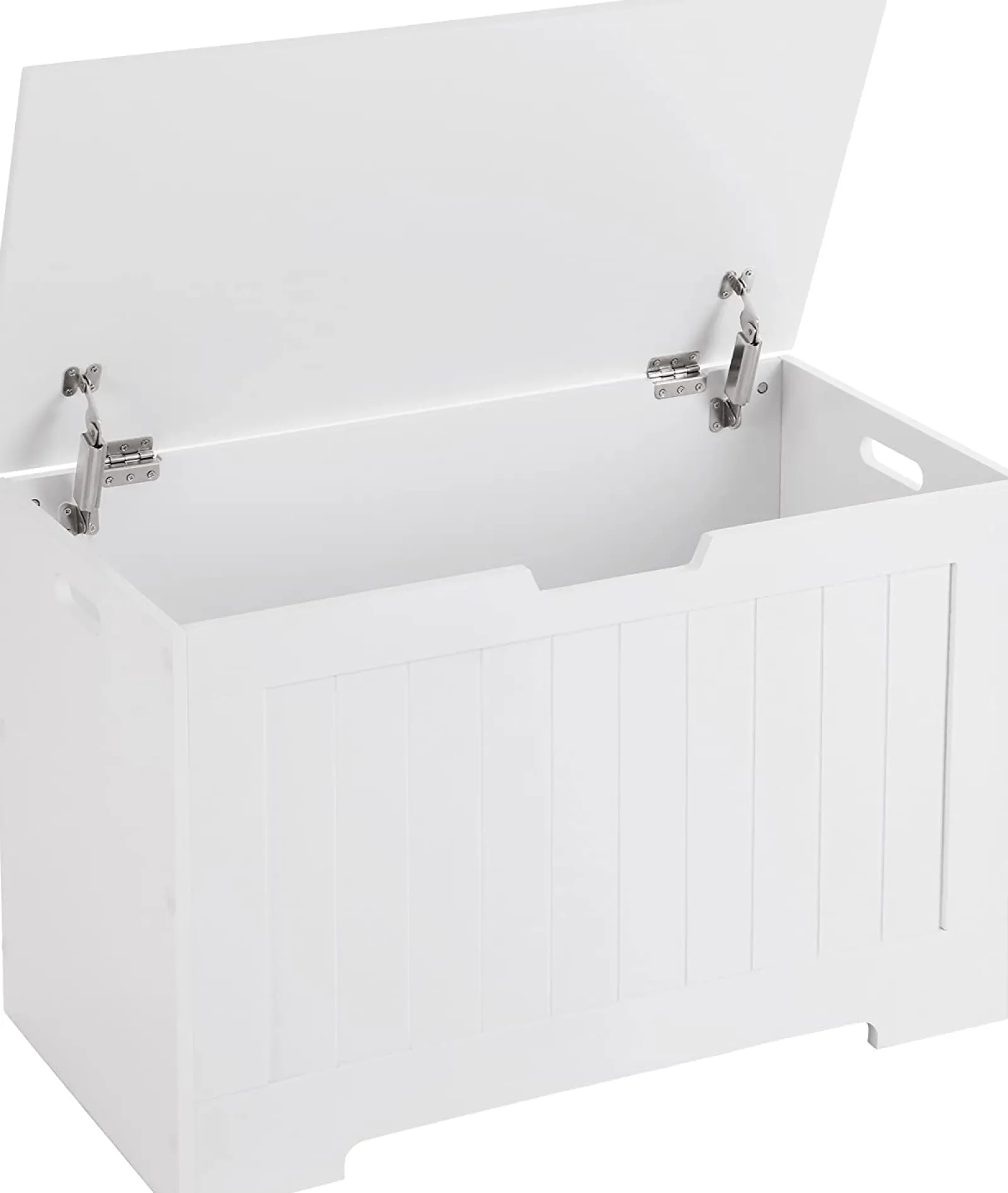 Little Helper Toy Box & Blanket Box | Toy Box & Blanket Box | Childrens Modern Wooden Toy Box with Slow Release Hinges | Ottoman | Blanket Box | White