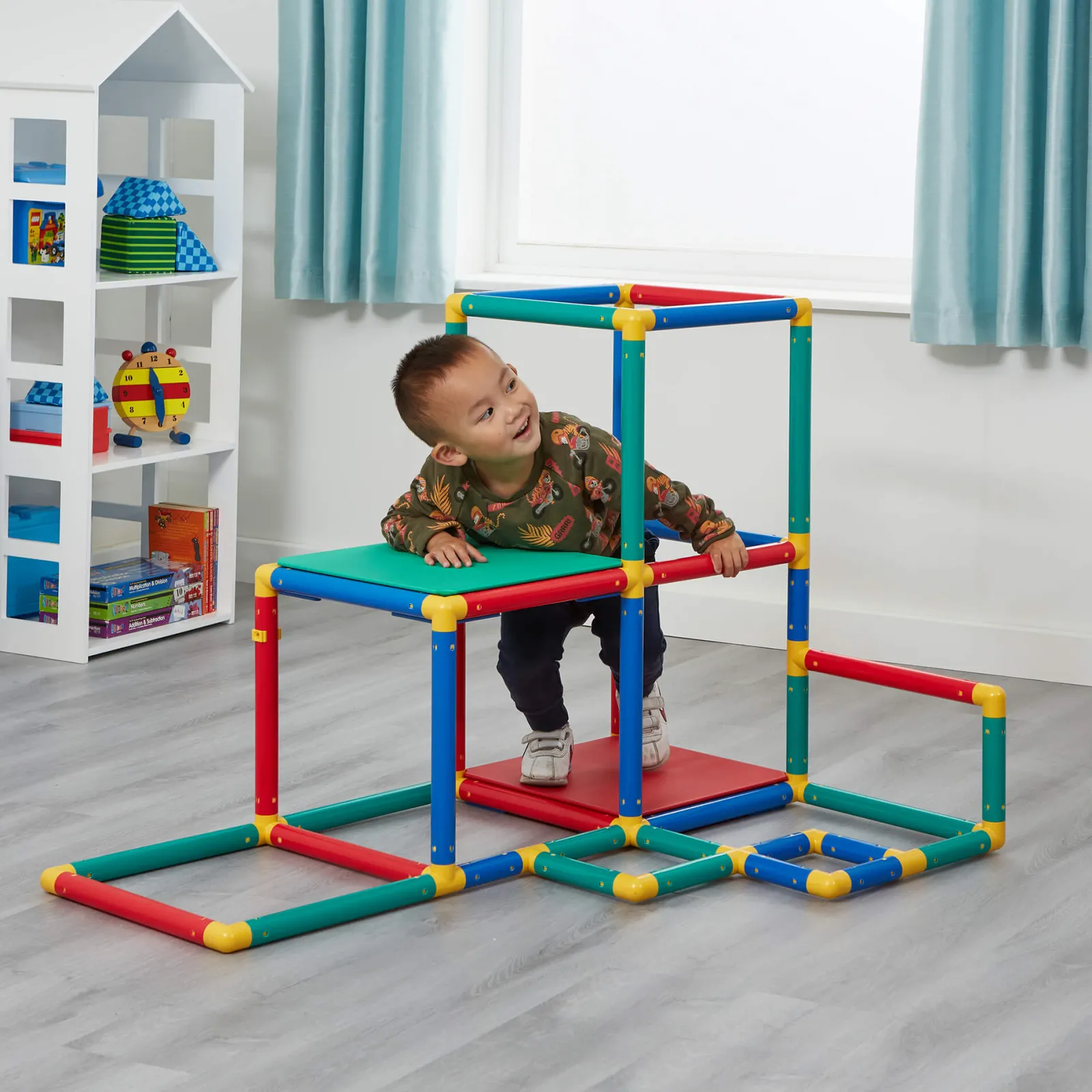 Little Helper Swing & Slide Sets & Garden Play & Trampolines | Kids Climbing Frames & Activity Toys | Children's Multi Purpose 10-in-1 Montessori Climbing Gym with Slide | Table & Chair Set | 12m+