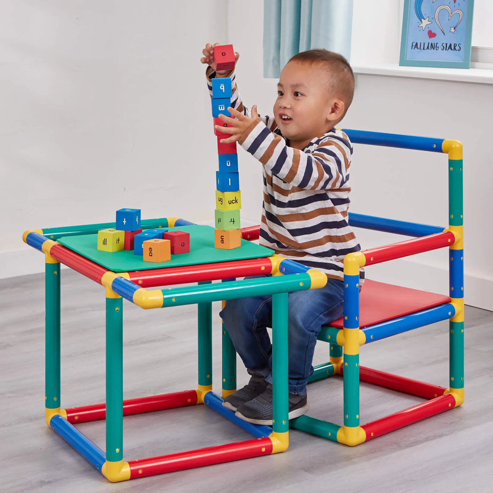 Little Helper Swing & Slide Sets & Garden Play & Trampolines | Kids Climbing Frames & Activity Toys | Children's Multi Purpose 10-in-1 Montessori Climbing Gym with Slide | Table & Chair Set | 12m+
