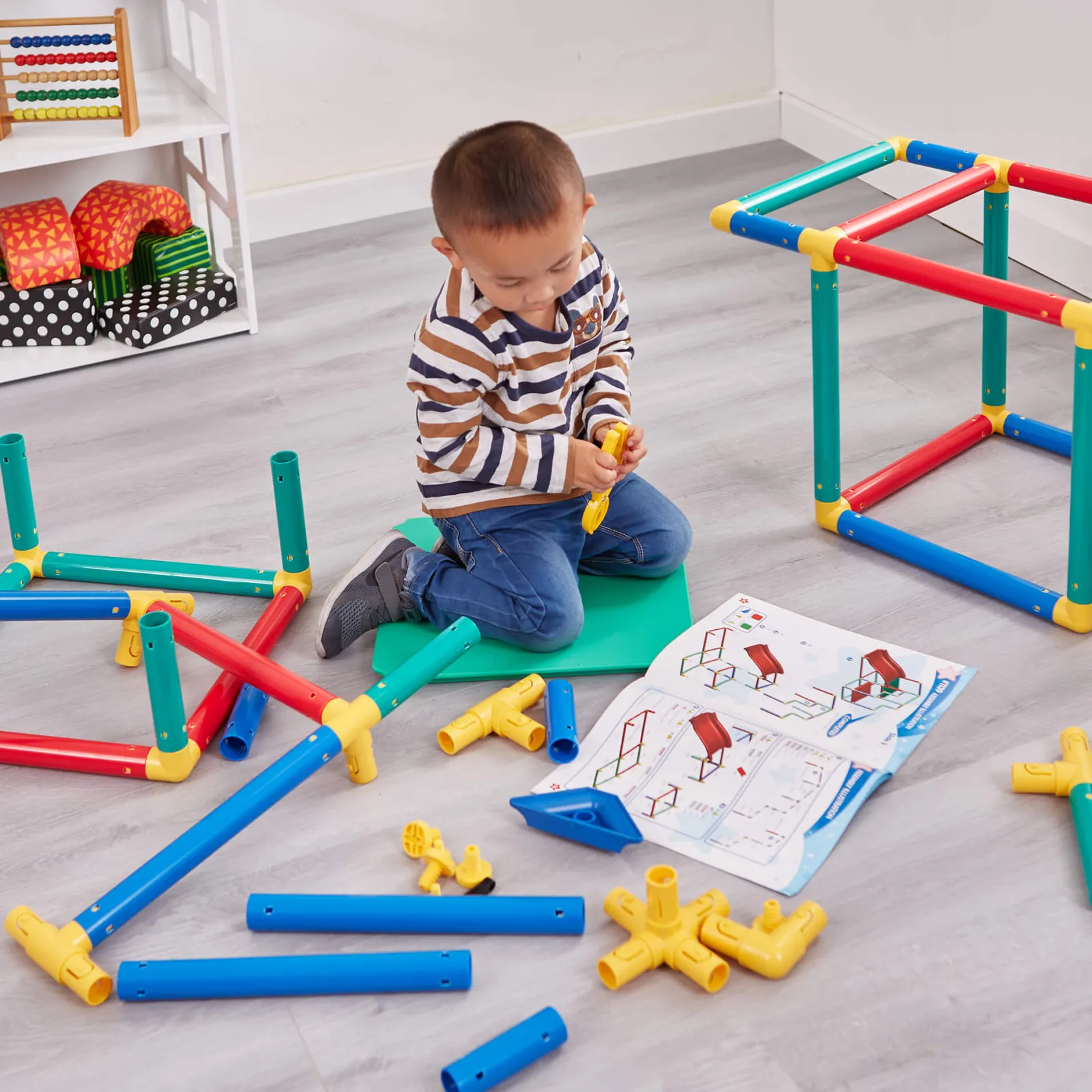 Little Helper Swing & Slide Sets & Garden Play & Trampolines | Kids Climbing Frames & Activity Toys | Children's Multi Purpose 10-in-1 Montessori Climbing Gym with Slide | Table & Chair Set | 12m+