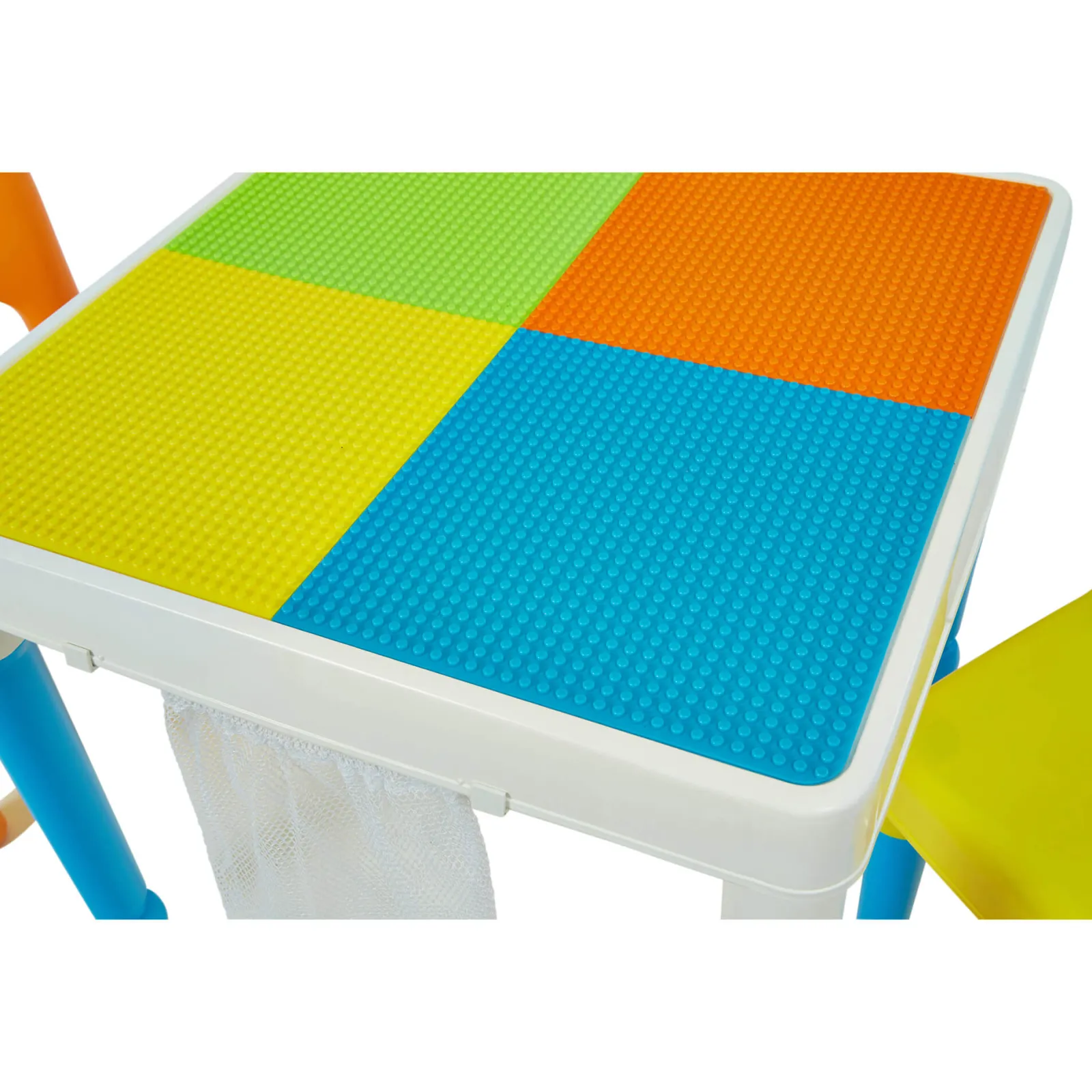 Little Helper Table & Chairs (plastic) | Children's Multipurpose Activity Table & 2 Chairs Set | Lego Board | Storage Bag