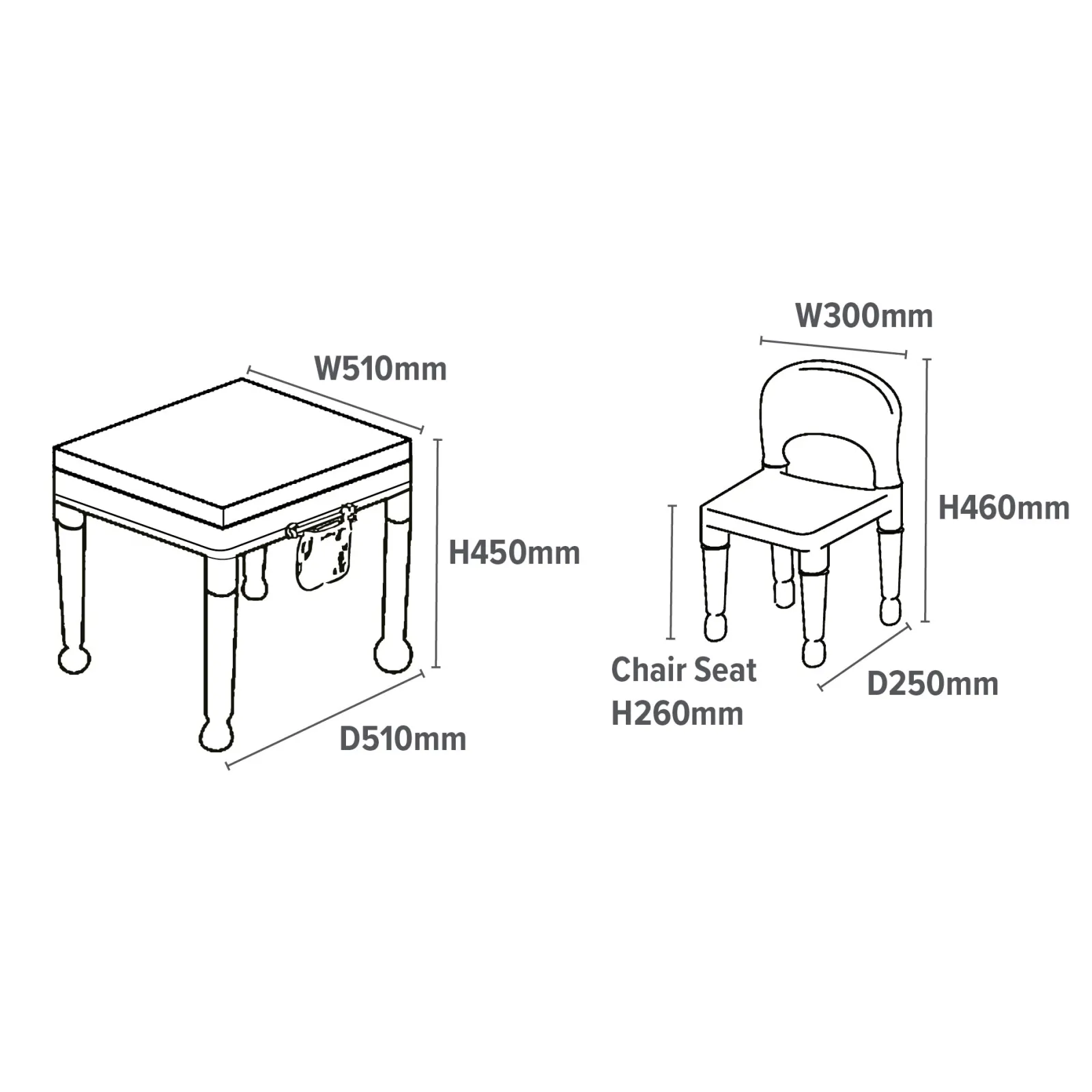 Little Helper Table & Chairs (plastic) | Children's Multipurpose Activity Table & 2 Chairs Set | Lego Board | Storage Bag