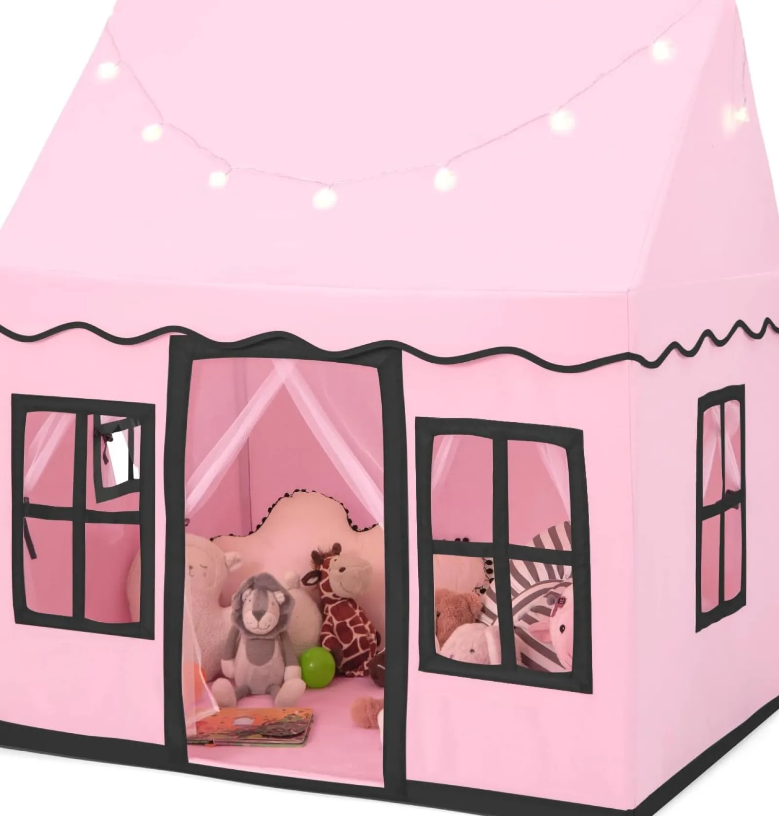 Little Helper Playhouses, Teepees & Dens | Playhouses, Teepees & Dens | Children’s Play House | Wendy House | Windows and Fairy Lights | Cream