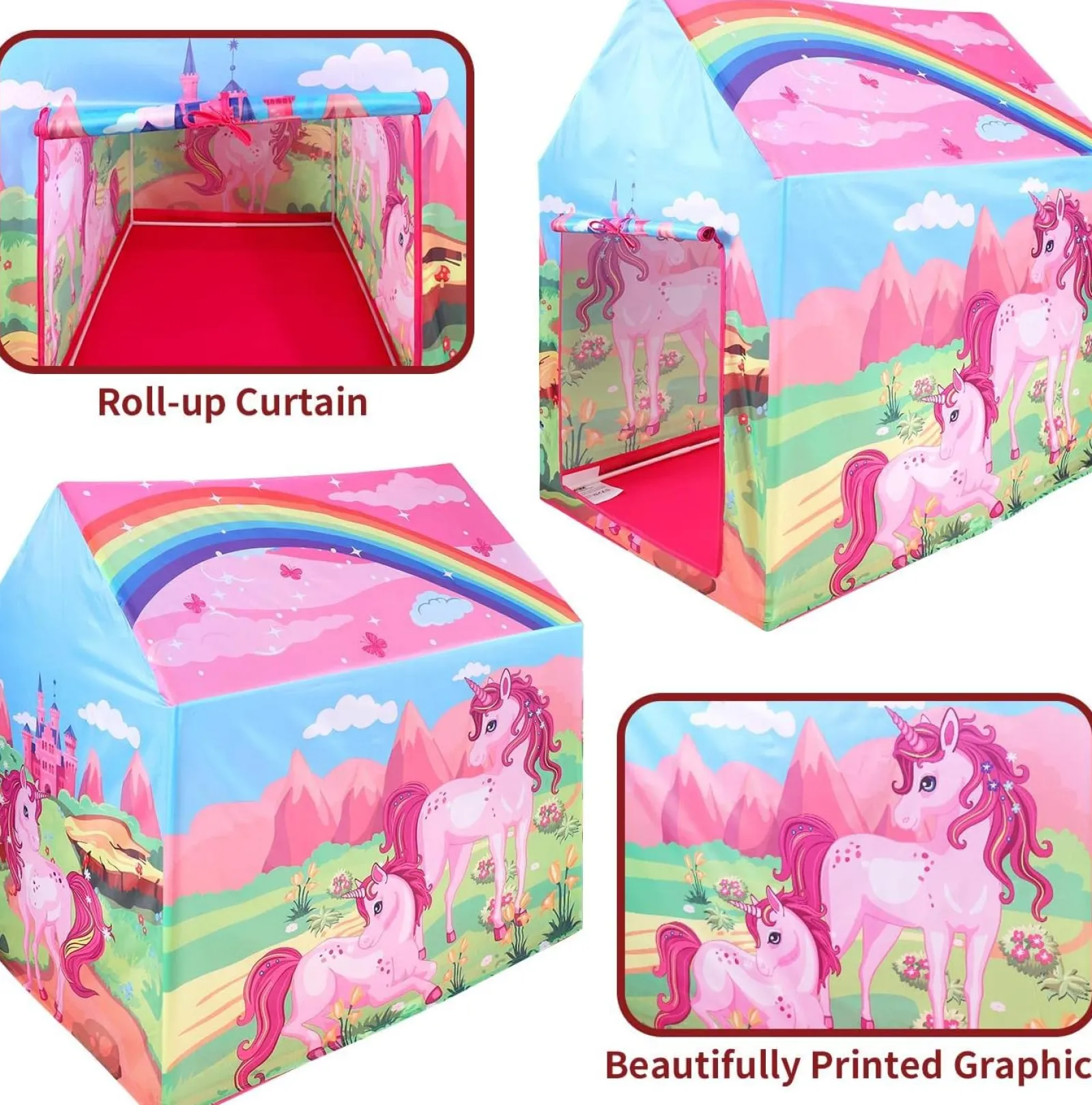 Little Helper Role Play Toys & Pretend Play | Playhouses, Teepees & Dens | Children's Pop-Up Unicorn Playhouse Tent | Role Play Fun | Den