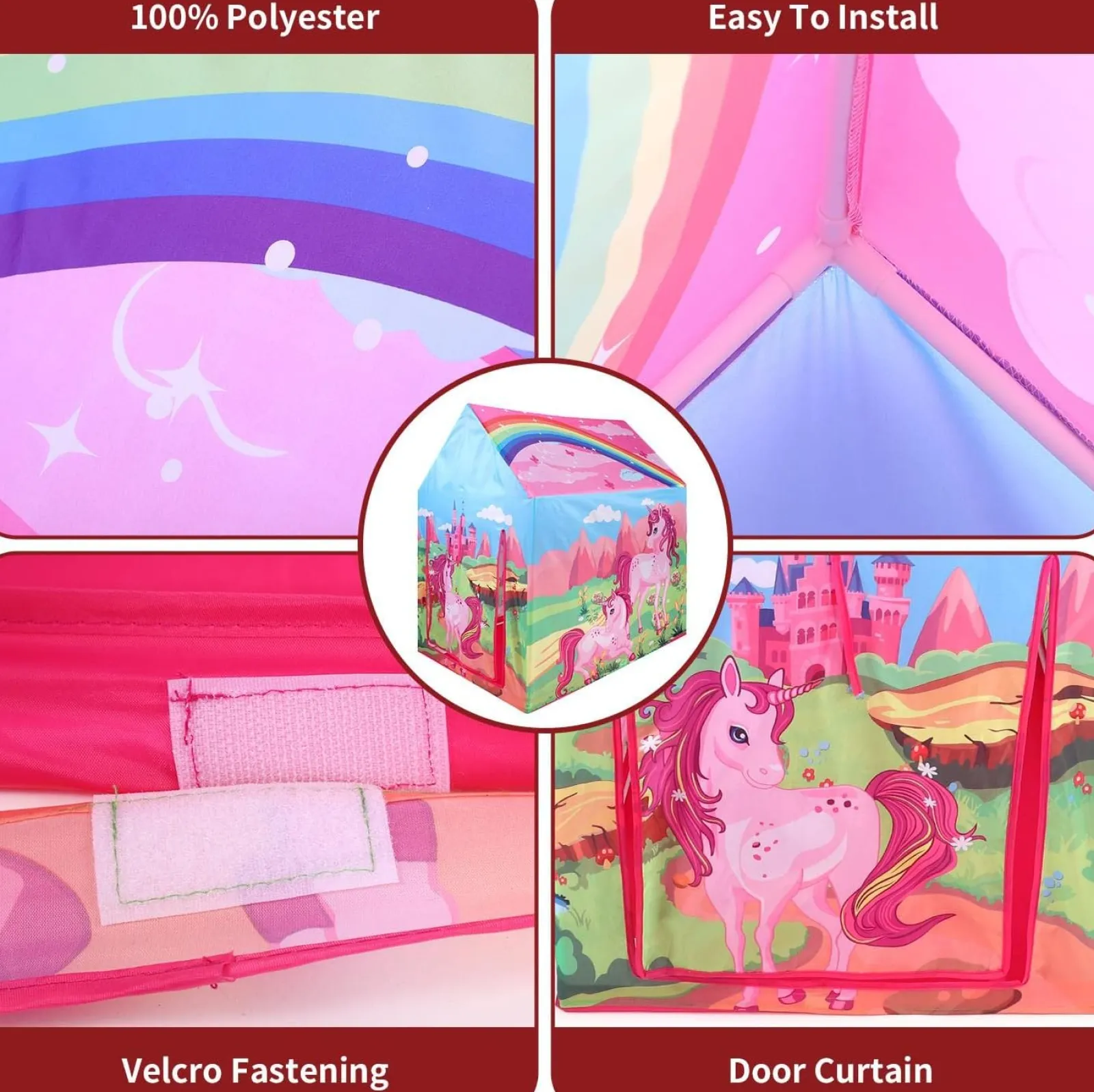 Little Helper Role Play Toys & Pretend Play | Playhouses, Teepees & Dens | Children's Pop-Up Unicorn Playhouse Tent | Role Play Fun | Den