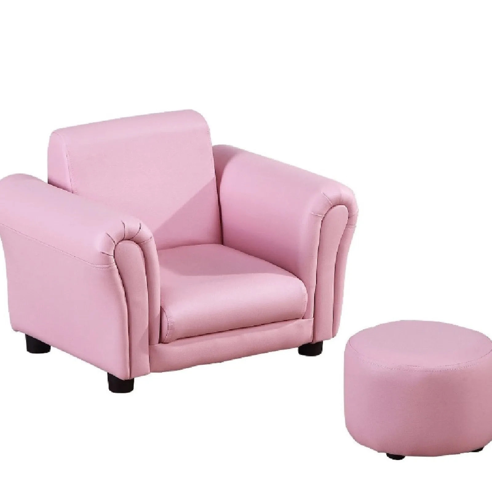 Little Helper Chairs & Stools | Children’s Single Seater Armchair with Footstool | Pink Kids Chair | 3-5 Years